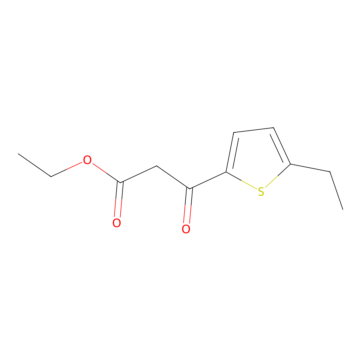 Ethyl 3-(5-ethylthiophen-2-yl)-3-oxopropanoate molecular structure, CAS 1274052-38-8