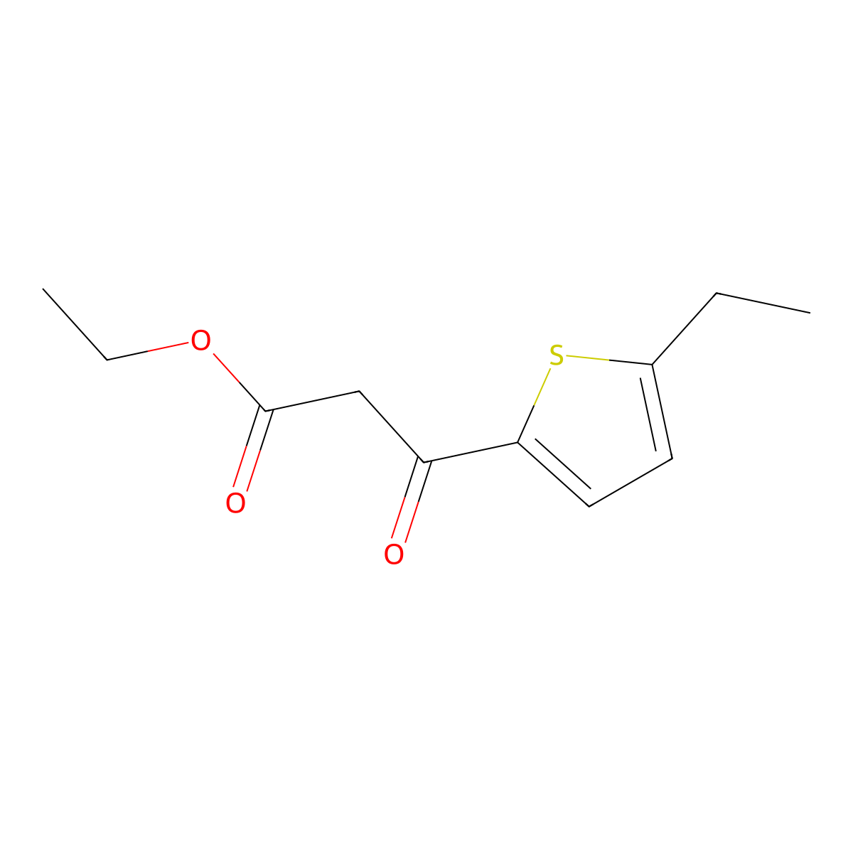 Ethyl 3-(5-ethylthiophen-2-yl)-3-oxopropanoate molecular structure, CAS 1274052-38-8