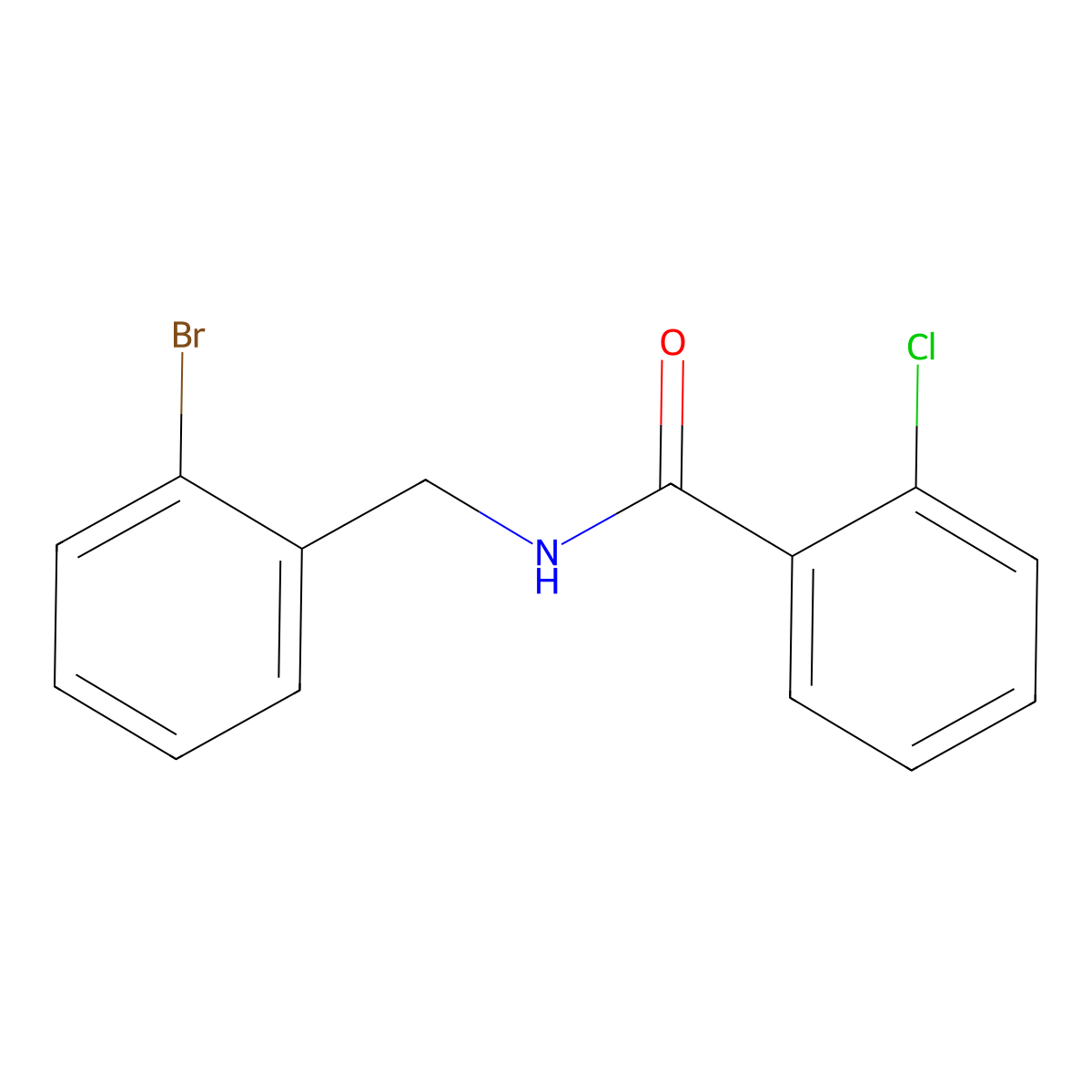 N-[(2-bromophenyl)methyl]-2-chlorobenzamide molecular structure, CAS 1274055-61-6