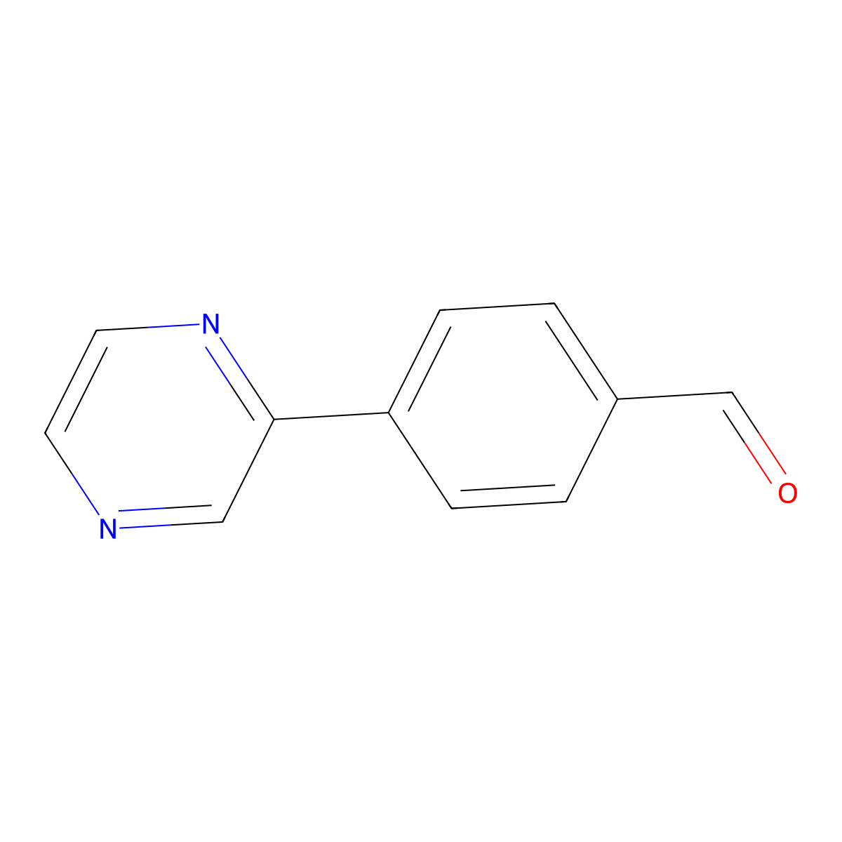 4-(Pyrazin-2-yl)benzaldehyde molecular structure, CAS 127406-08-0