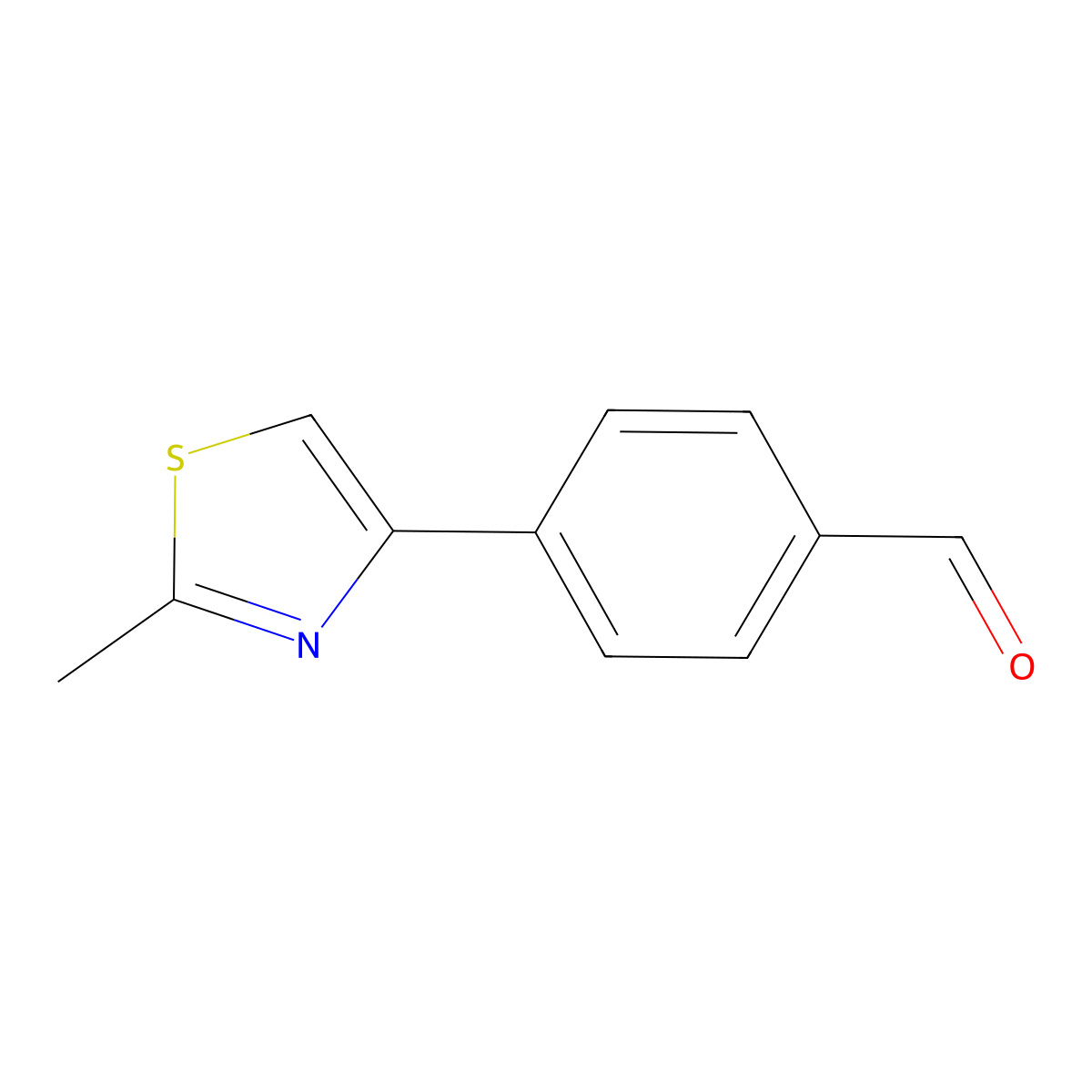 4-(2-Methyl-1,3-thiazol-4-yl)benzaldehyde molecular structure, CAS 127406-11-5