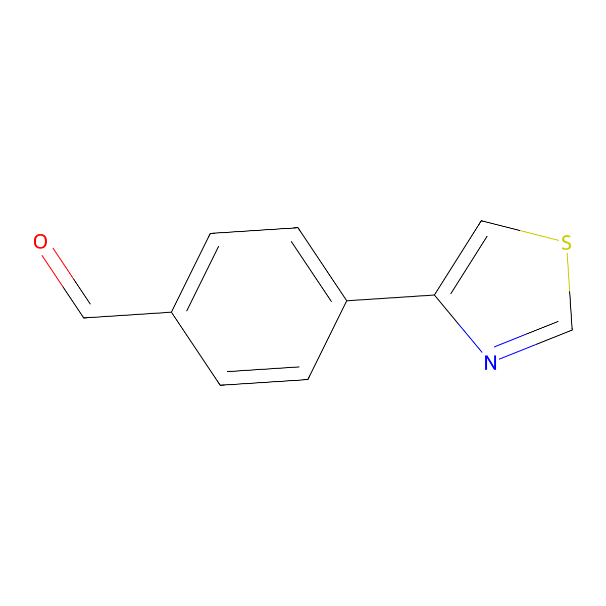 4-(Thiazol-4-yl)benzaldehyde molecular structure, CAS 127406-12-6