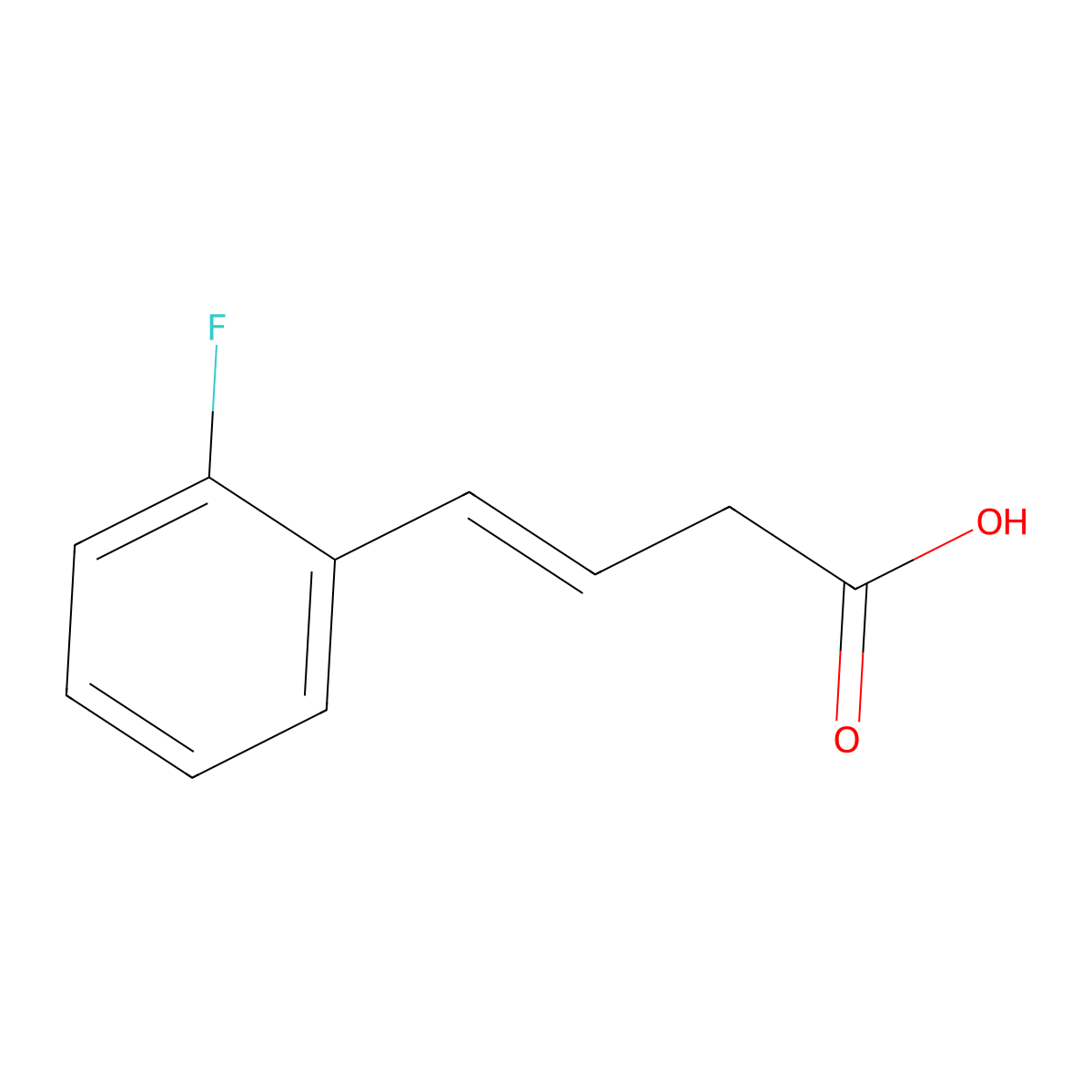 (E)-4-(2-fluorophenyl)but-3-enoic acid molecular structure, CAS 127406-53-5