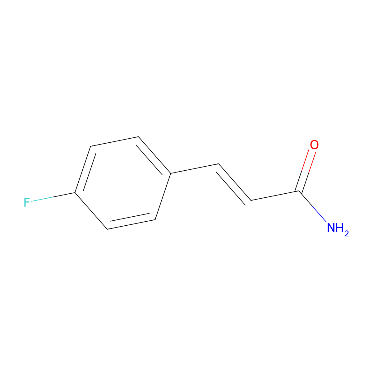 3-(4-Fluorophenyl)prop-2-enamide molecular structure, CAS 127406-78-4