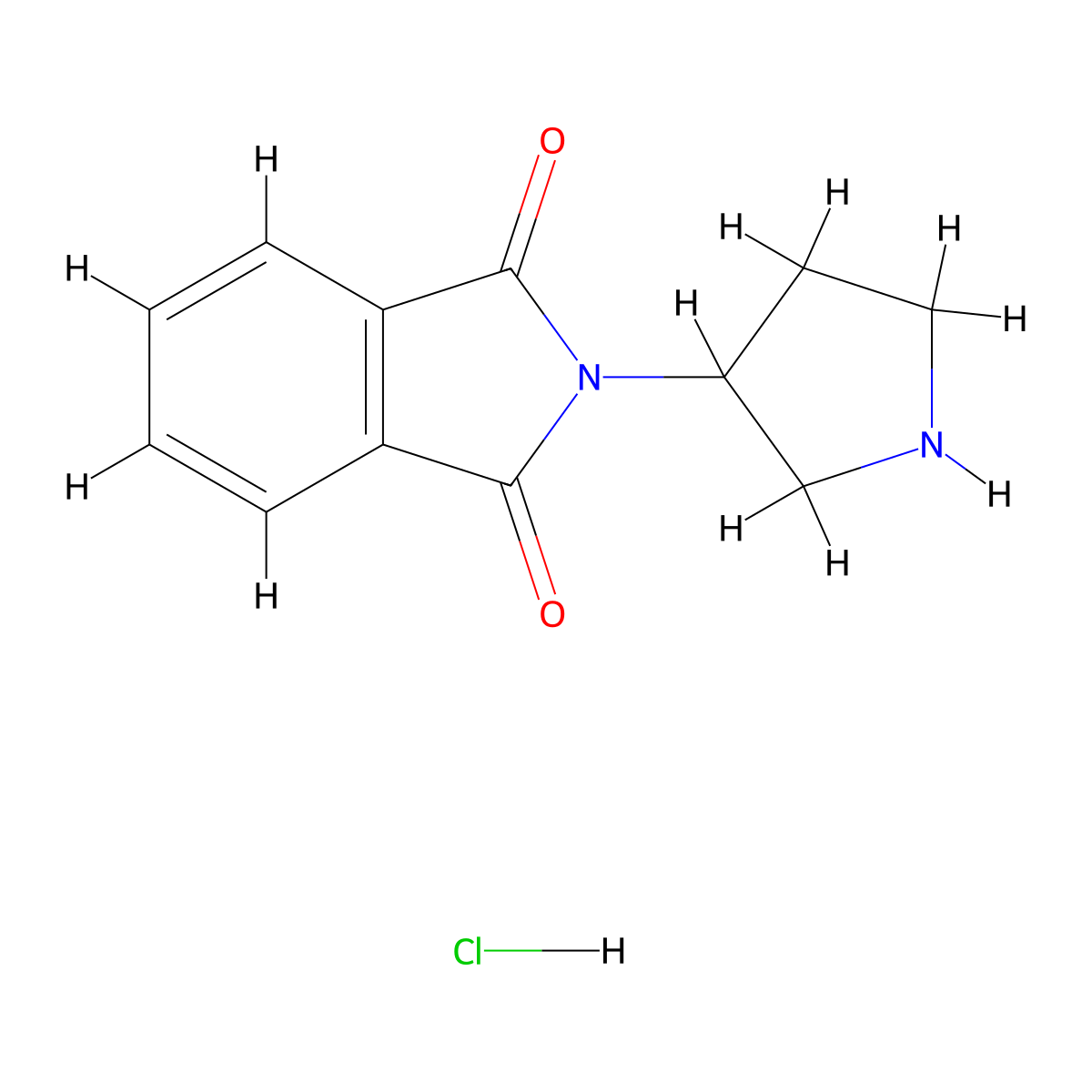 N-(3-pyrrolidyl)phthalimide hydrochloride molecular structure, CAS 127406-81-9