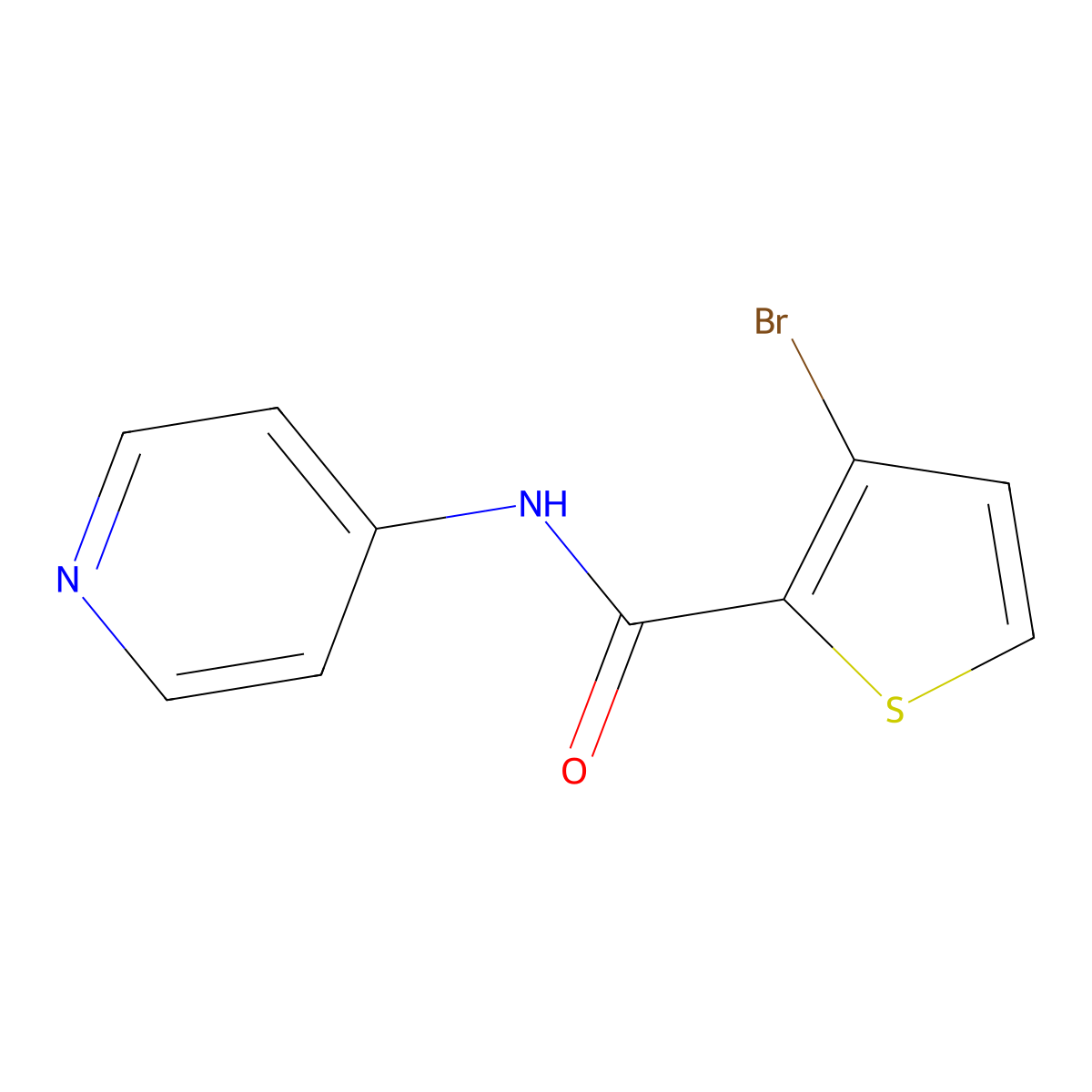 3-Bromo-N-(pyridin-4-yl)thiophene-2-carboxamide molecular structure, CAS 1274067-60-5