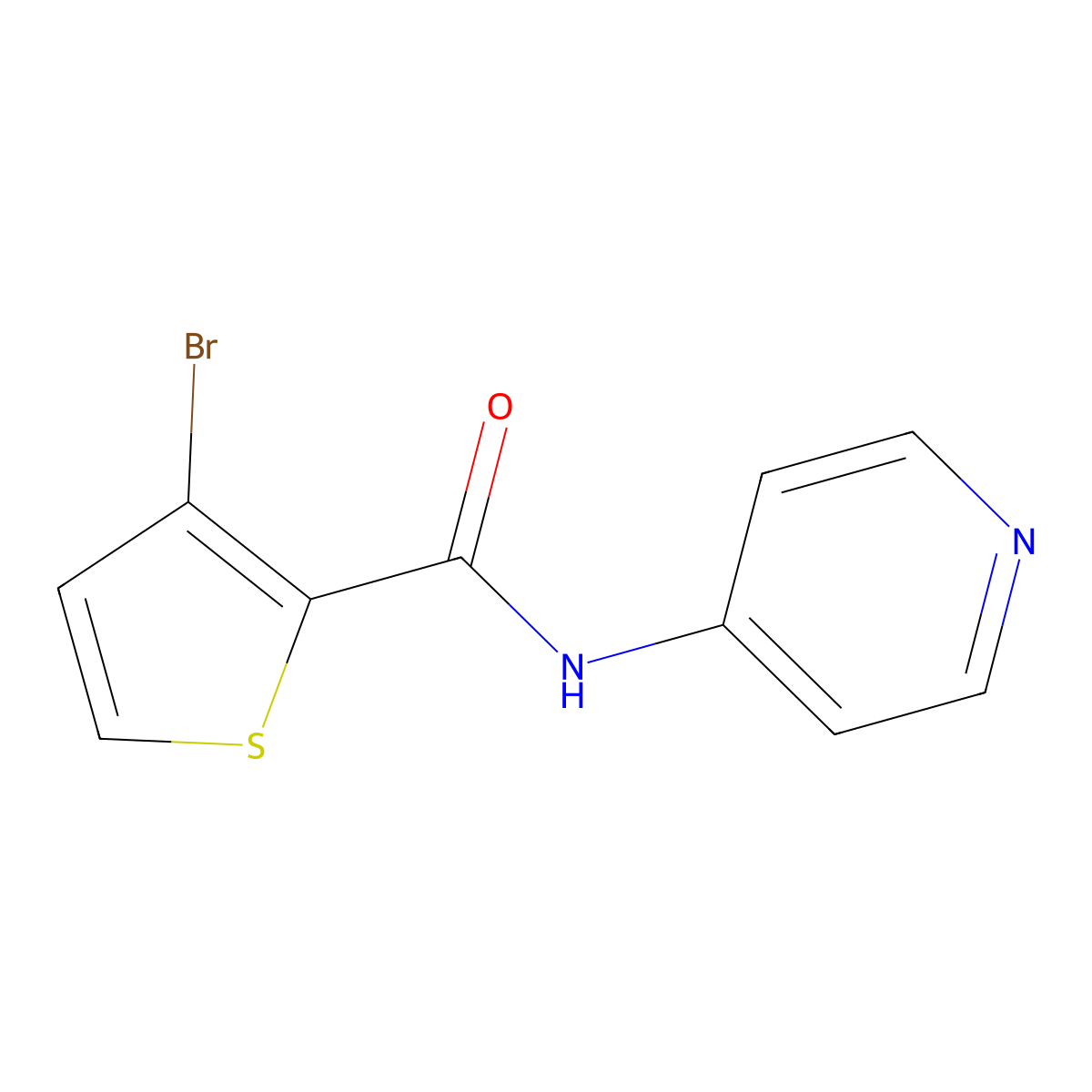 3-Bromo-N-(pyridin-4-yl)thiophene-2-carboxamide molecular structure, CAS 1274067-60-5
