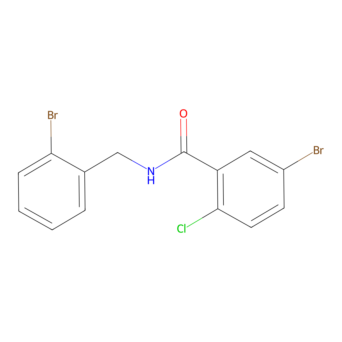 5-bromo-N-[(2-bromophenyl)methyl]-2-chlorobenzamide molecular structure, CAS 1274068-22-2