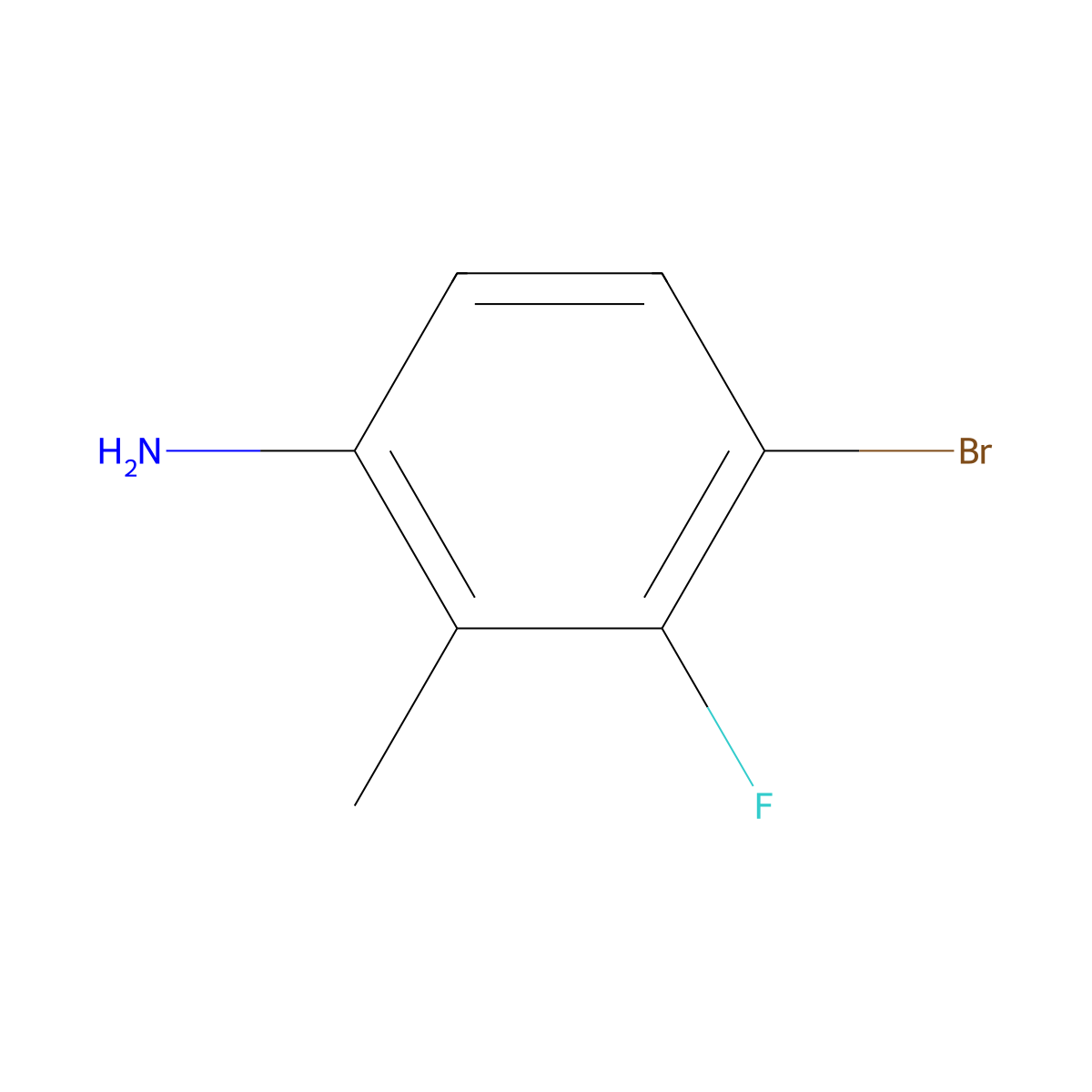 4-Bromo-3-fluoro-2-methylaniline molecular structure, CAS 127408-03-1