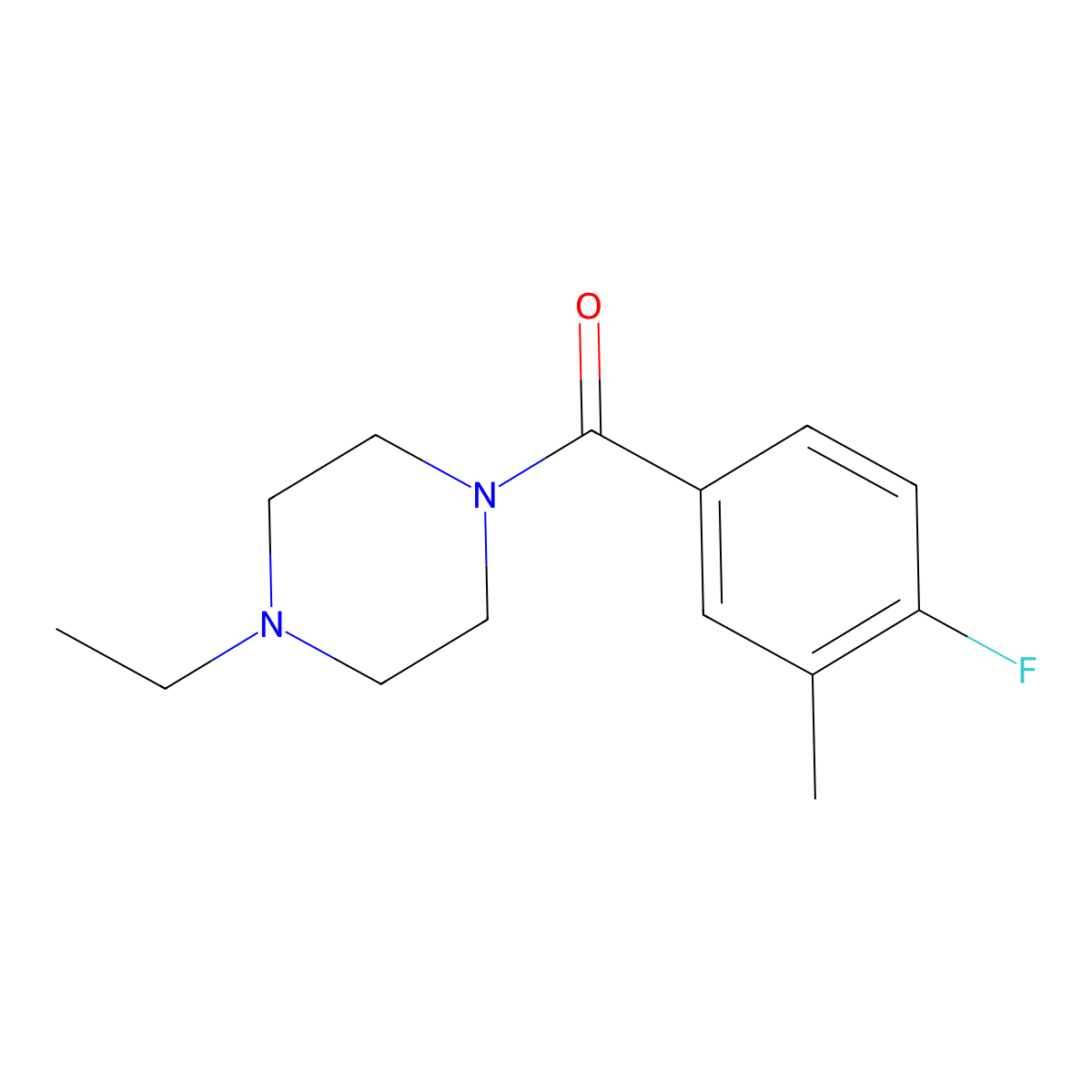 (4-Ethyl-1-piperazinyl)(4-fluoro-3-methylphenyl)methanone molecular structure, CAS 1274088-82-2