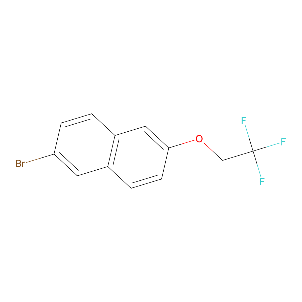 2-Bromo-6-(2,2,2-trifluoroethoxy)-naphthalene molecular structure, CAS 1274119-29-7