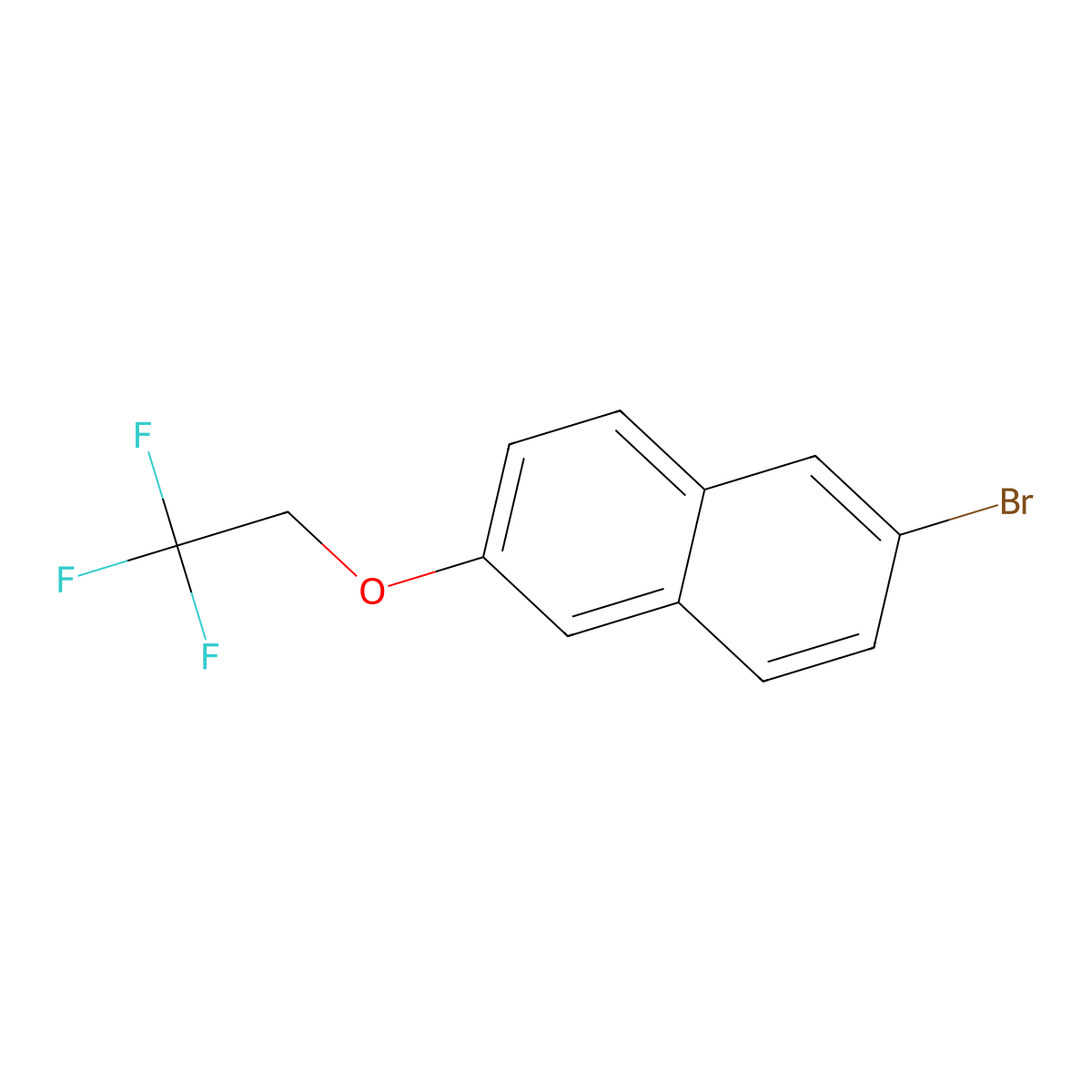 2-Bromo-6-(2,2,2-trifluoroethoxy)-naphthalene molecular structure, CAS 1274119-29-7