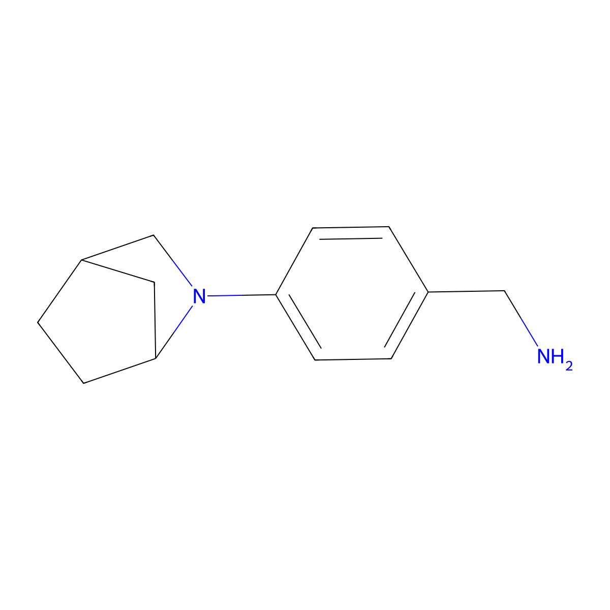 (4-(2-Azabicyclo[2.2.1]heptan-2-yl)phenyl)methanamine molecular structure, CAS 1274122-45-0