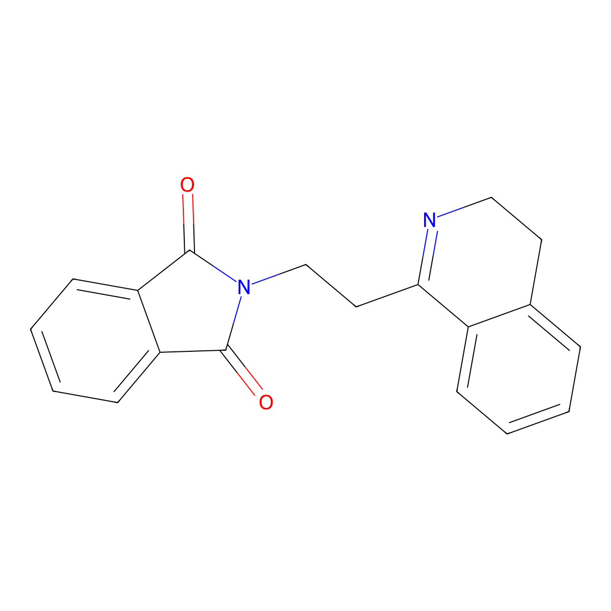 2-[2-(3,4-Dihydro-1-isoquinolinyl)ethyl]-1H-isoindole-1,3(2H)-dione molecular structure, CAS 127413-23-4