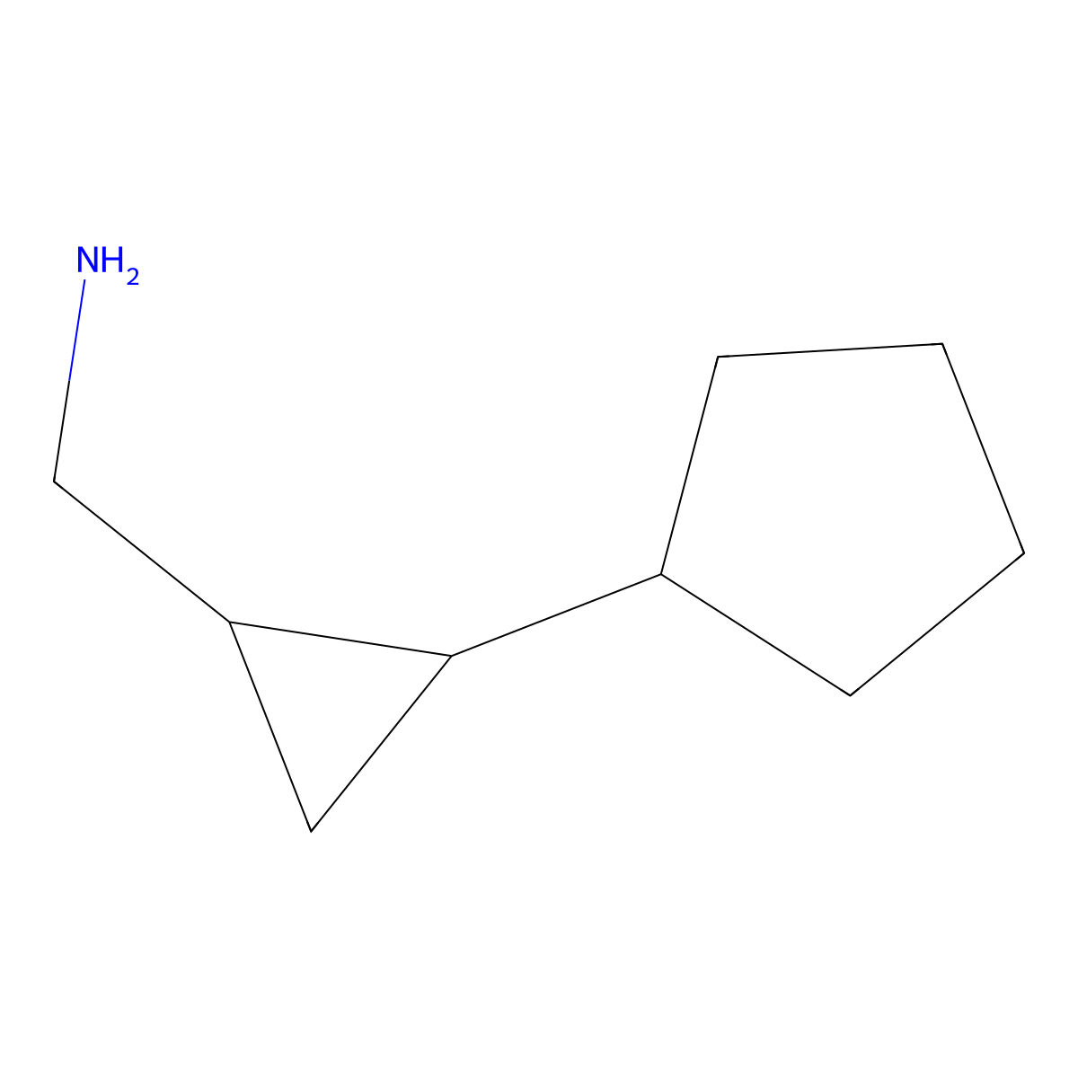(2-Cyclopentylcyclopropyl)methanamine molecular structure, CAS 1274133-03-7