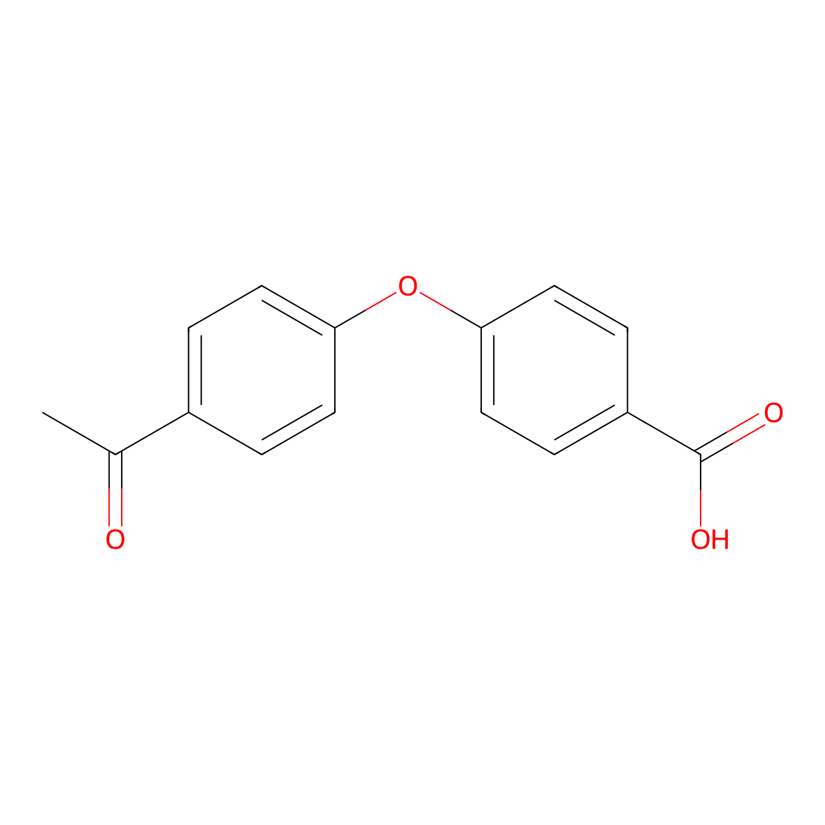 4-(4-Acetylphenoxy)benzoic acid molecular structure, CAS 1274135-82-8