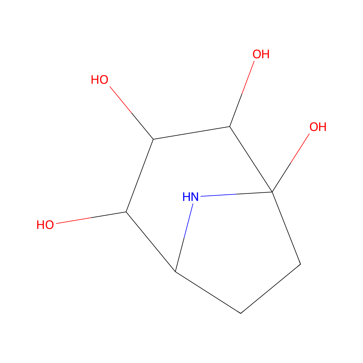 Calystegine B2 molecular structure, CAS 127414-85-1