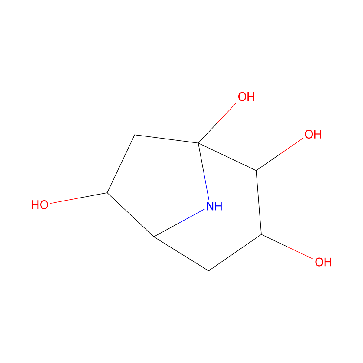 Calystegine B1 molecular structure, CAS 127414-86-2