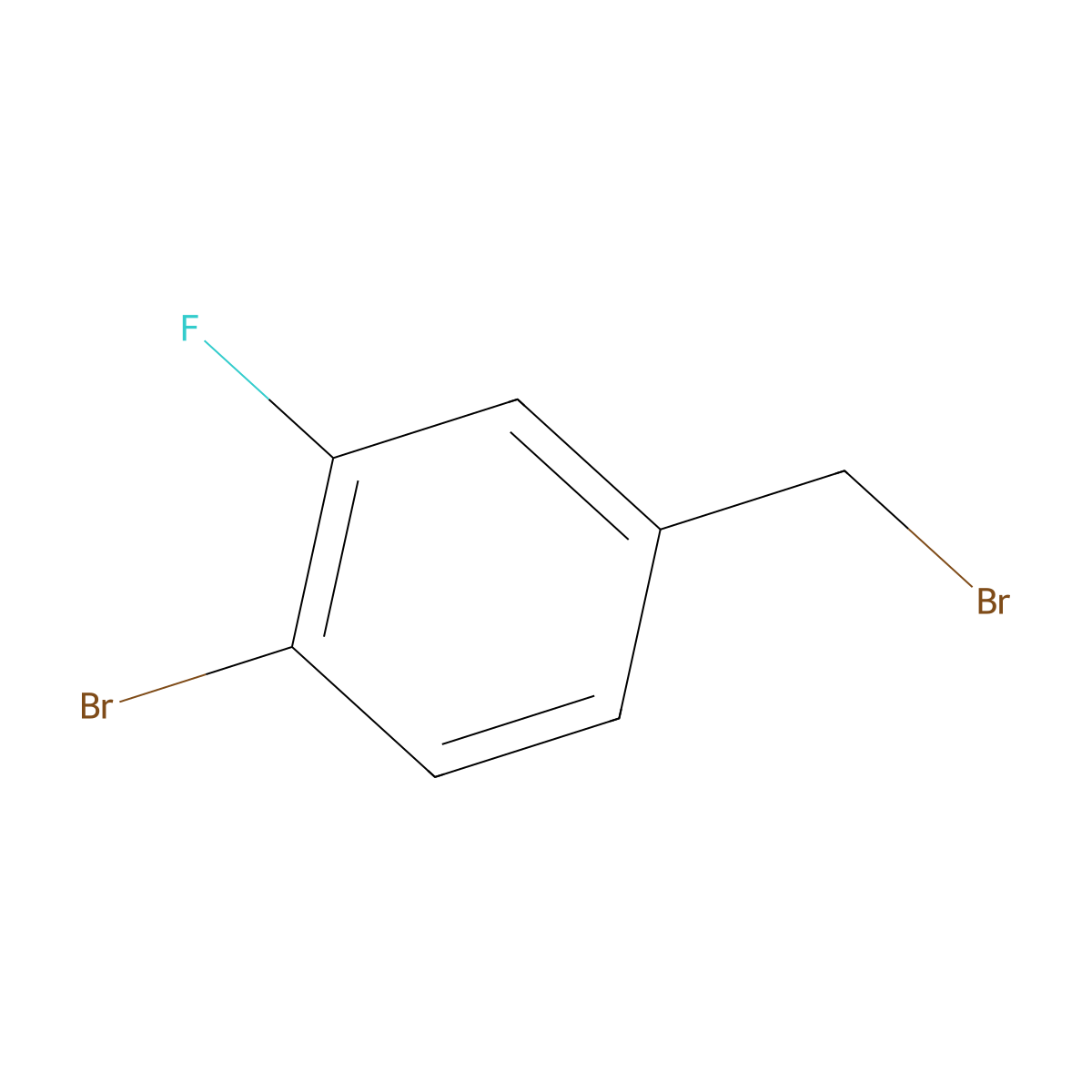 1-Bromo-4-(bromomethyl)-2-fluorobenzene molecular structure, CAS 127425-73-4