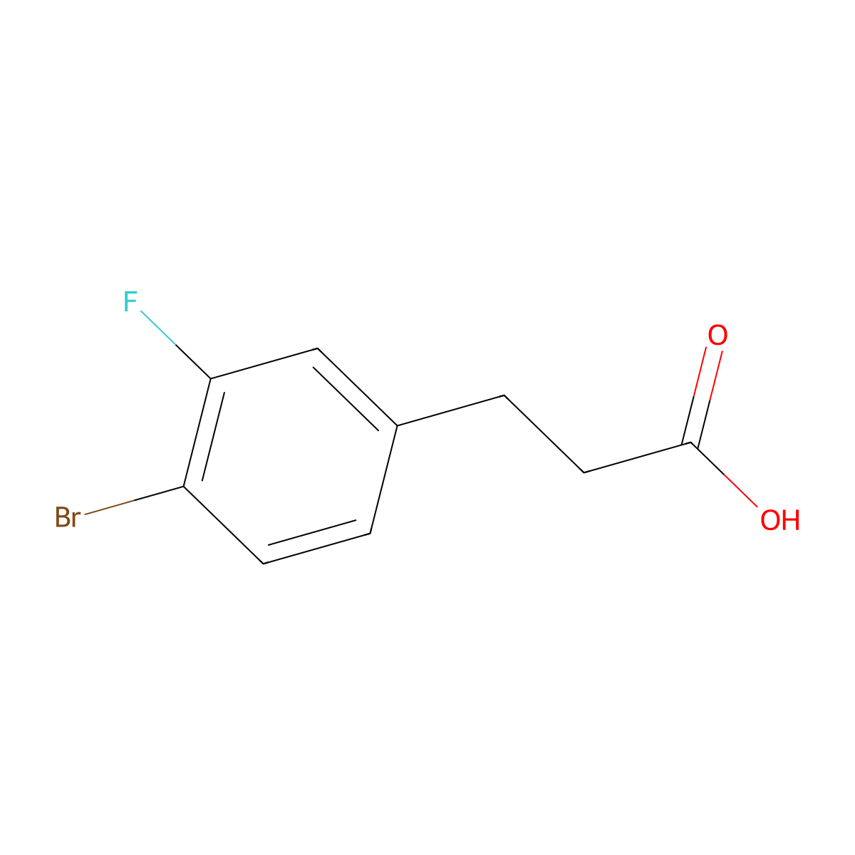 3-(4-Bromo-3-fluorophenyl)propanoic acid molecular structure, CAS 127425-80-3