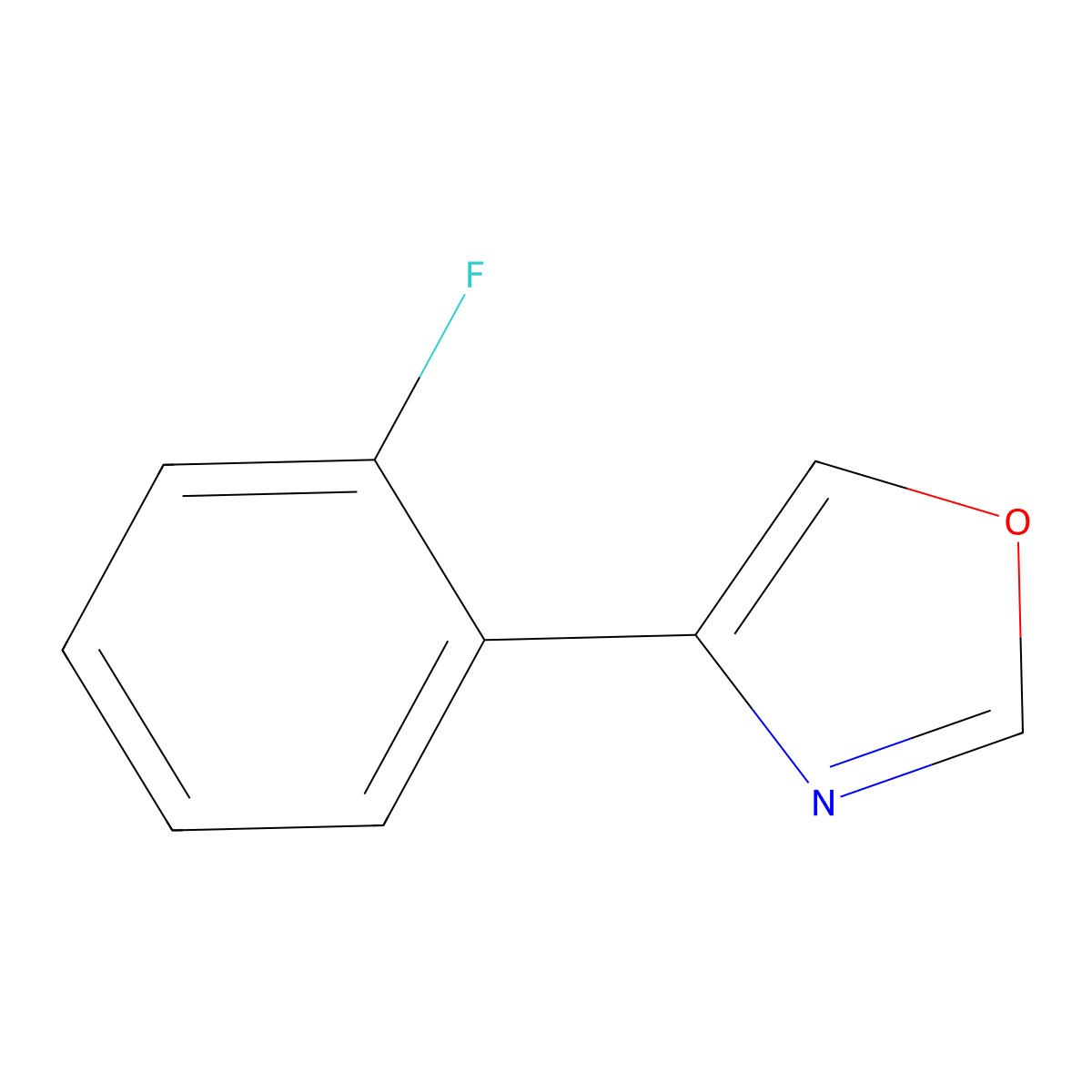 4-(2-Fluorophenyl)oxazole molecular structure, CAS 127426-15-7