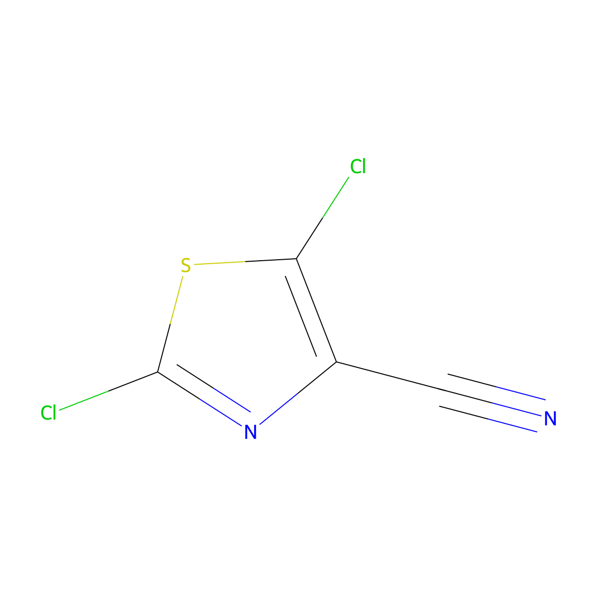 2,5-Dichlorothiazole-4-carbonitrile molecular structure, CAS 127426-26-0