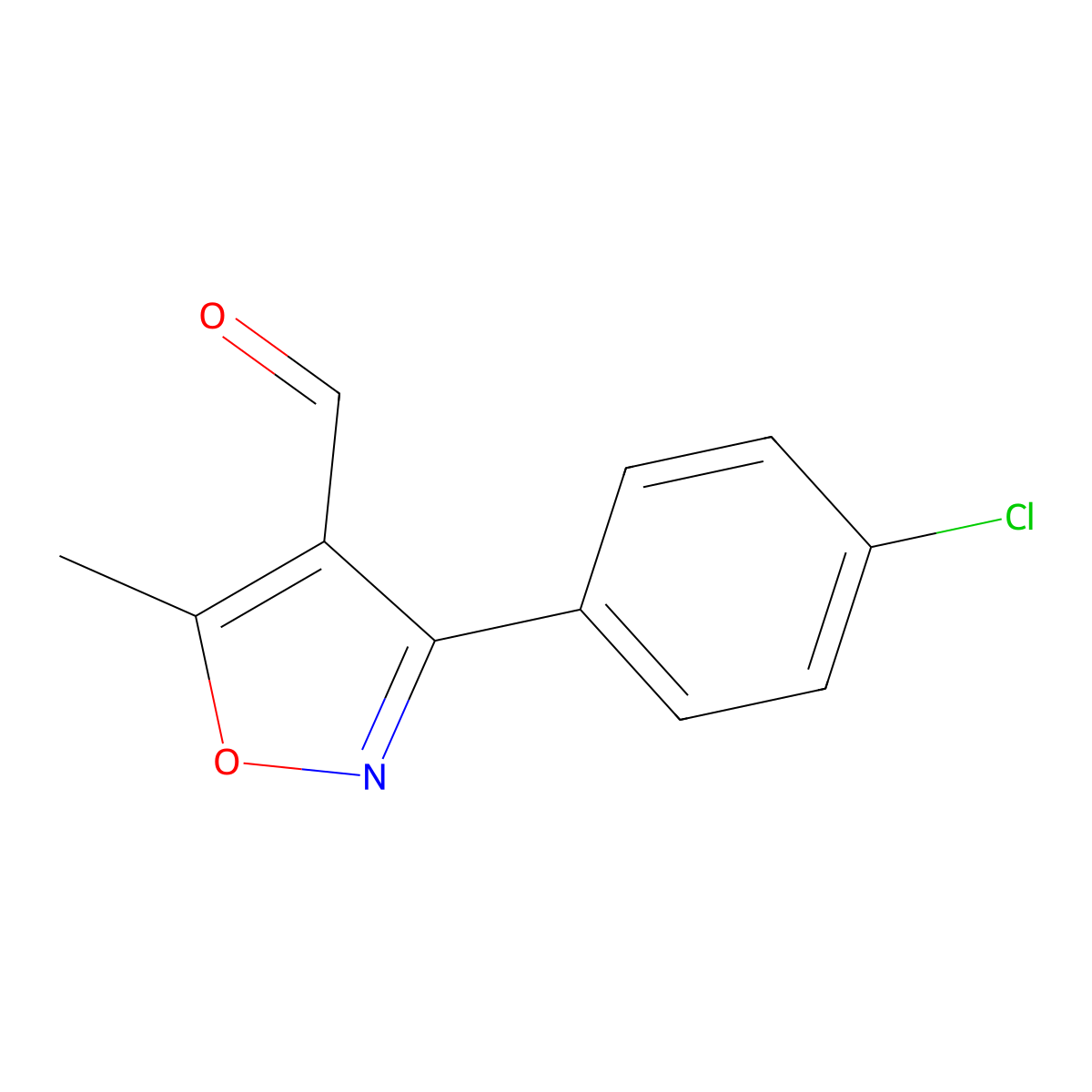 3-(4-Chlorophenyl)-5-methyl-1,2-oxazole-4-carbaldehyde molecular structure, CAS 127426-59-9