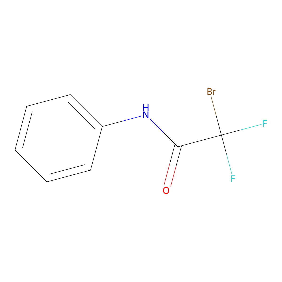 2-bromo-2,2-difluoro-N-phenylacetamide molecular structure, CAS 127427-45-6