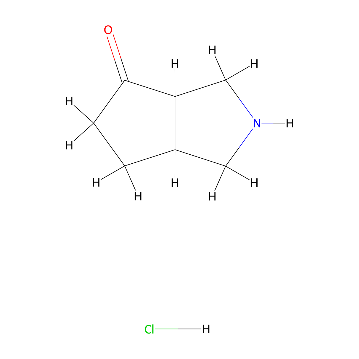 Hexahydrocyclopenta[C]pyrrol-4(2H)-one hydrochloride molecular structure, CAS 127430-46-0