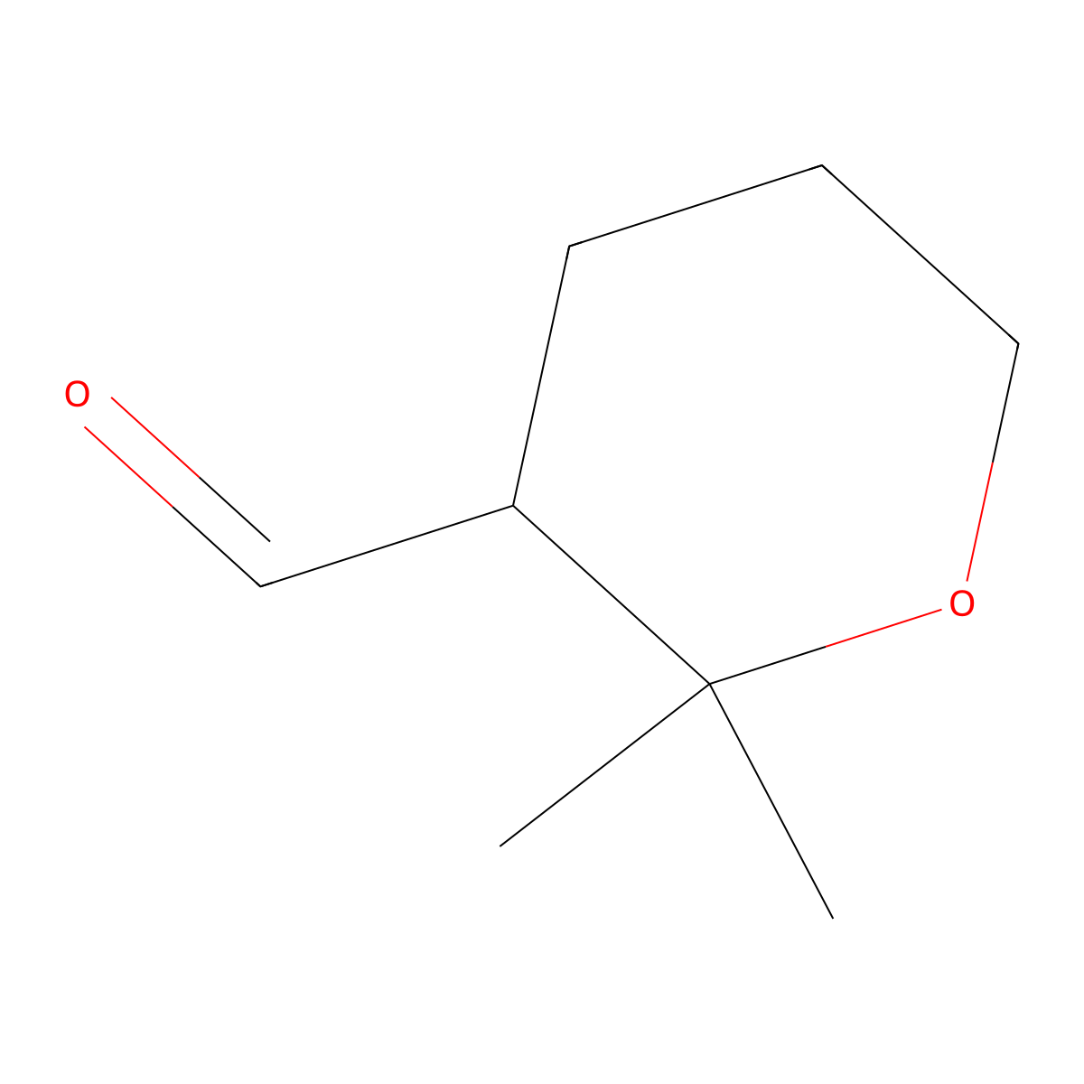 2,2-Dimethyloxane-3-carbaldehyde molecular structure, CAS 127441-14-9