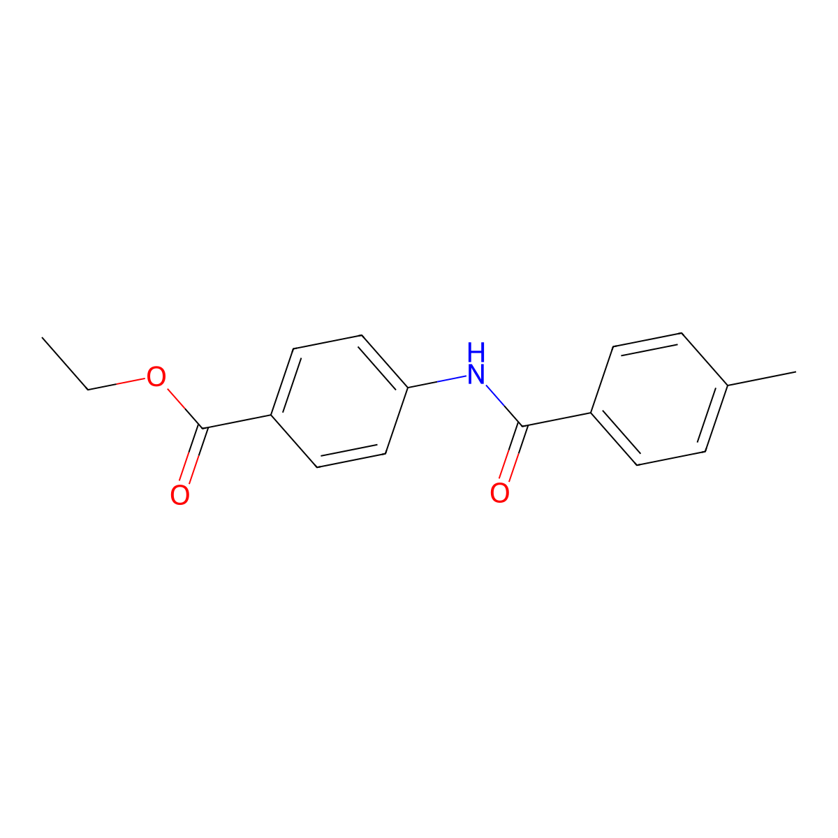 Ethyl 4-[(4-methylbenzoyl)amino]benzoate molecular structure, CAS 127442-12-0