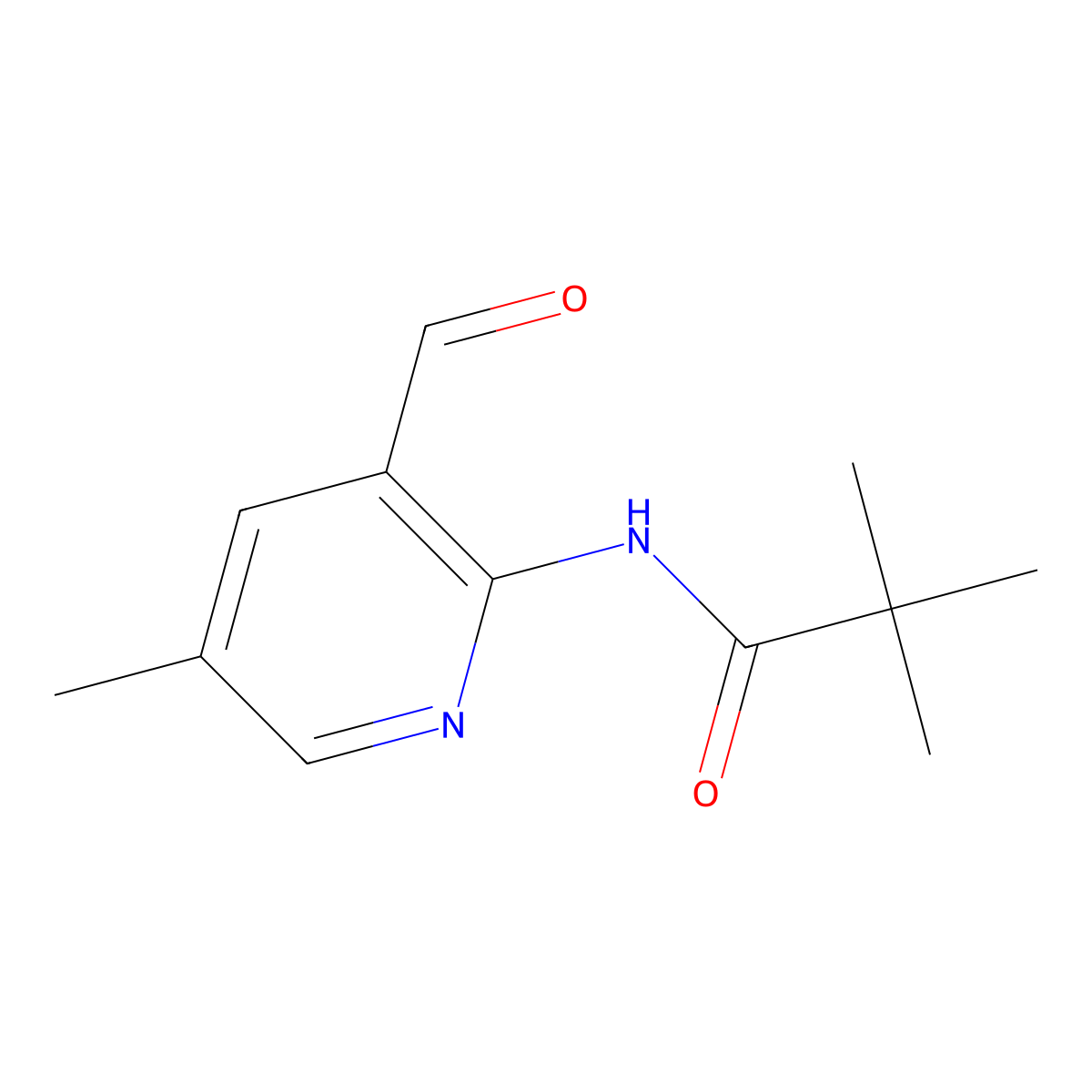 N-(3-Formyl-5-methylpyridin-2-yl)pivalamide molecular structure, CAS 127446-31-5