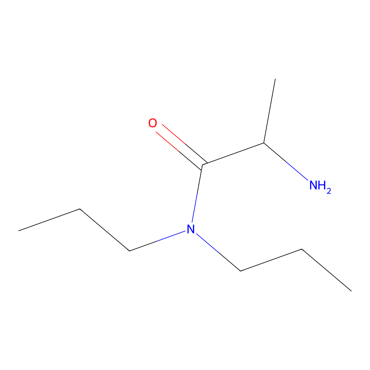 2-amino-N,N-dipropylpropanamide molecular structure, CAS 127448-23-1