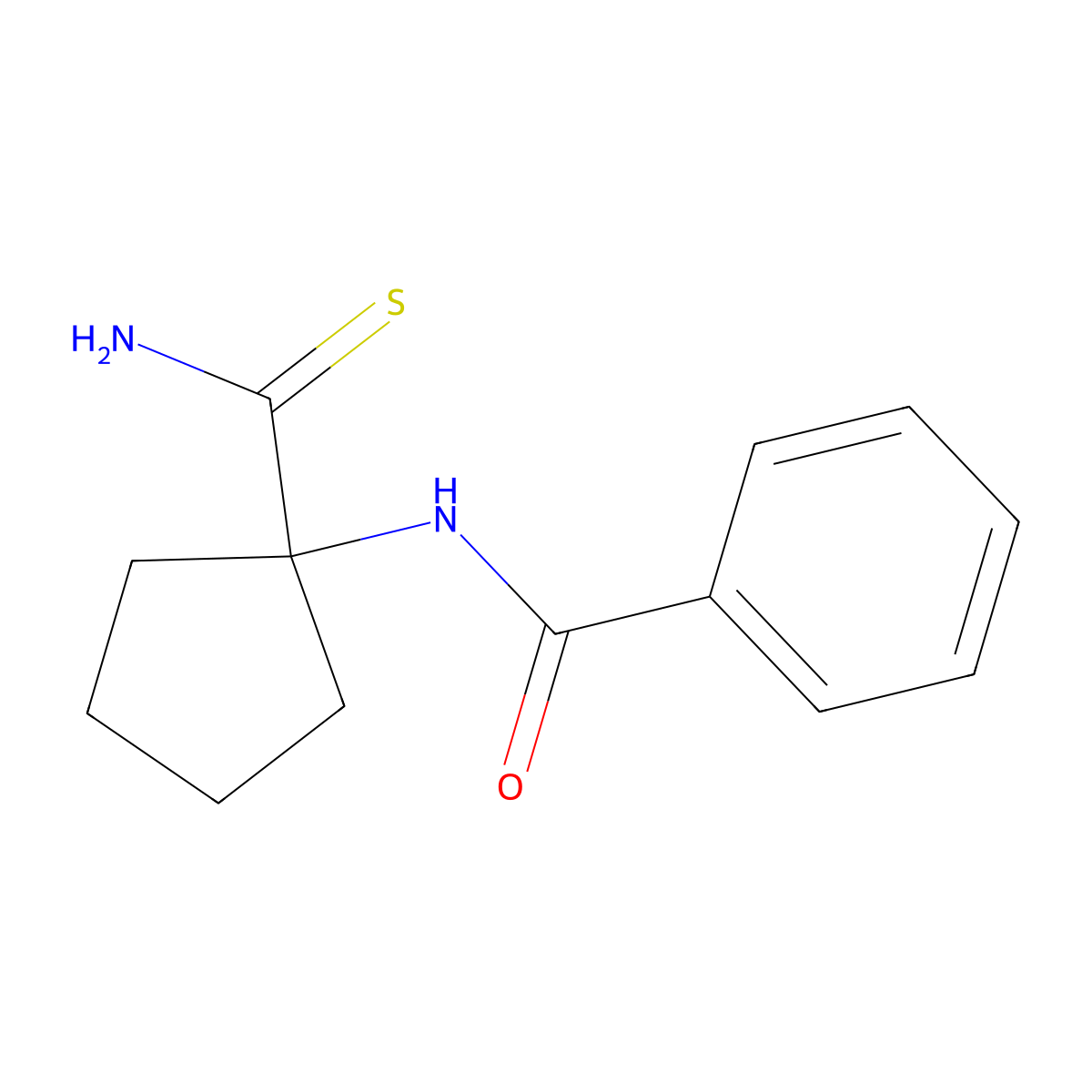 N-(1-carbamothioylcyclopentyl)benzamide molecular structure, CAS 1274493-24-1
