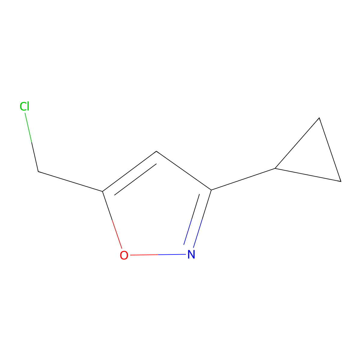 5-(Chloromethyl)-3-cyclopropyl-1,2-oxazole molecular structure, CAS 127450-87-7