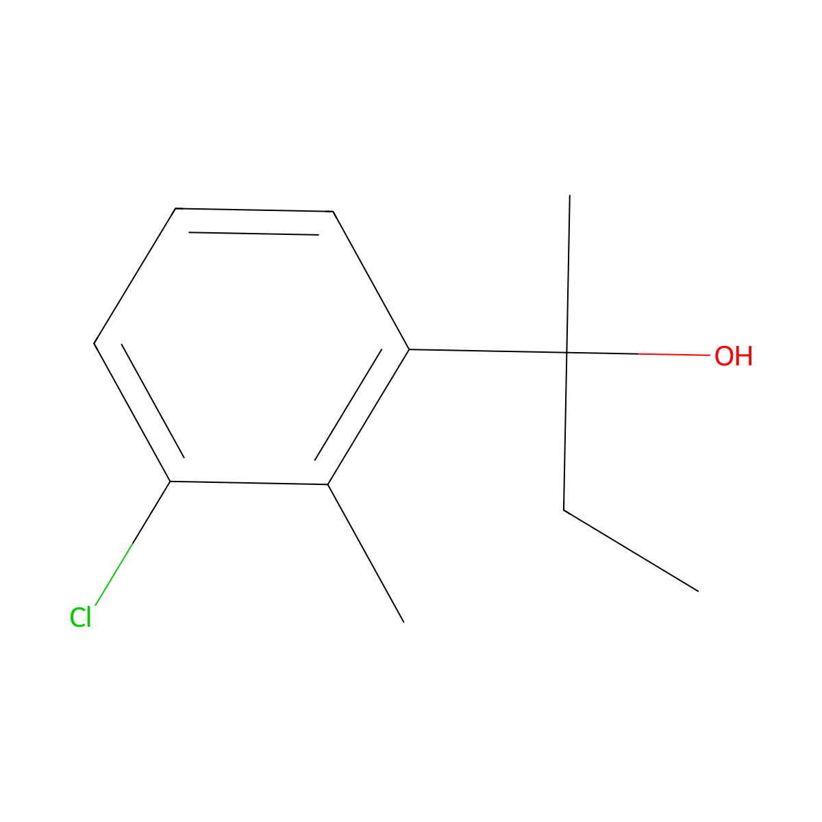 2-(3-Chloro-2-methylphenyl)butan-2-ol molecular structure, CAS 127450-90-2