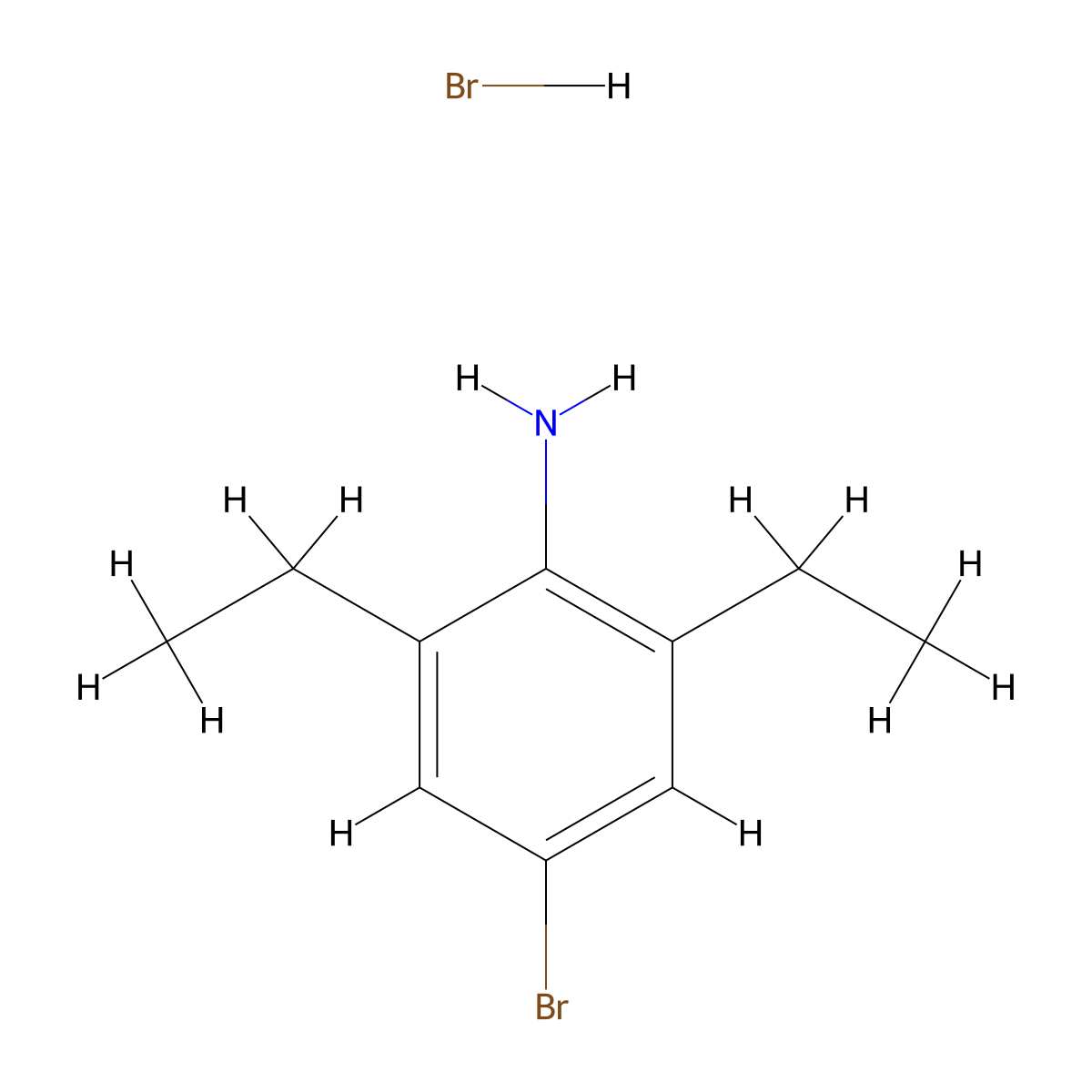 4-Bromo-2,6-diethylaniline hydrobromide molecular structure, CAS 127451-90-5