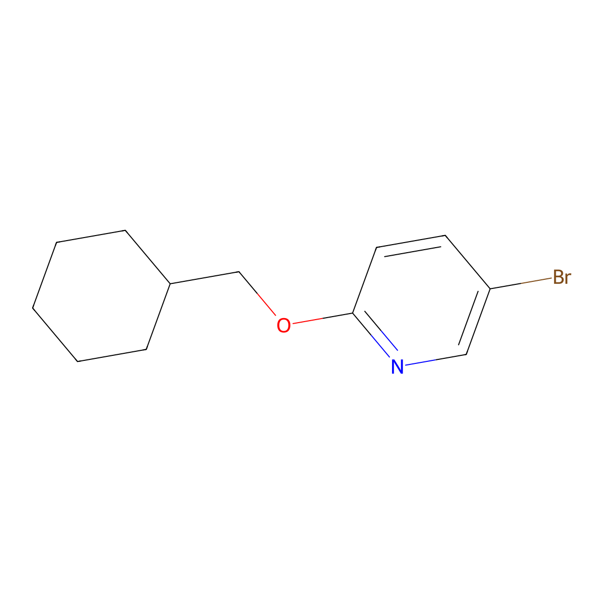 5-Bromo-2-(cyclohexylmethoxy)pyridine molecular structure, CAS 1274538-03-2
