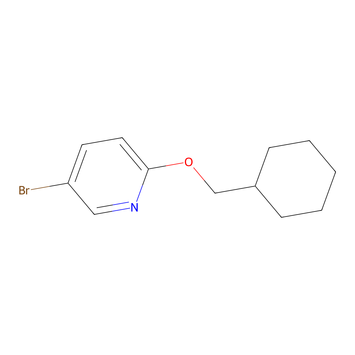 5-Bromo-2-(cyclohexylmethoxy)pyridine molecular structure, CAS 1274538-03-2