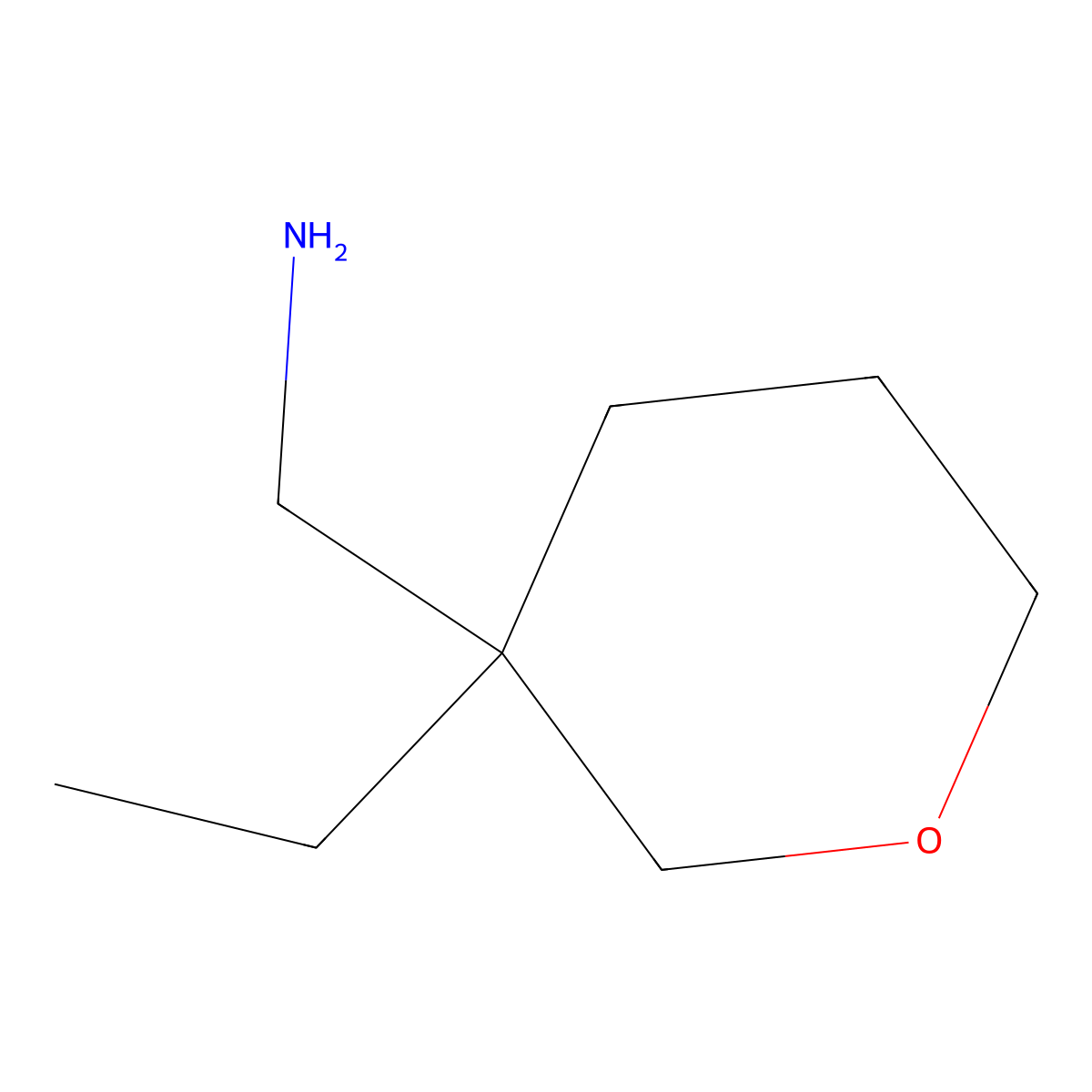 (3-Ethyloxan-3-yl)methanamine molecular structure, CAS 1274539-41-1
