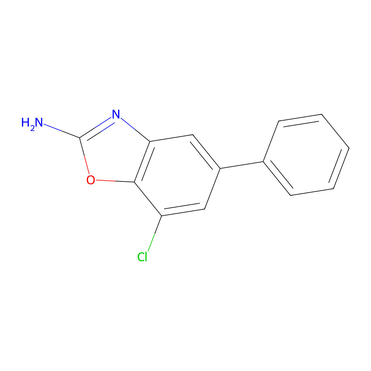 7-Chloro-5-phenyl-1,3-benzoxazol-2-amine molecular structure, CAS 1274551-16-4