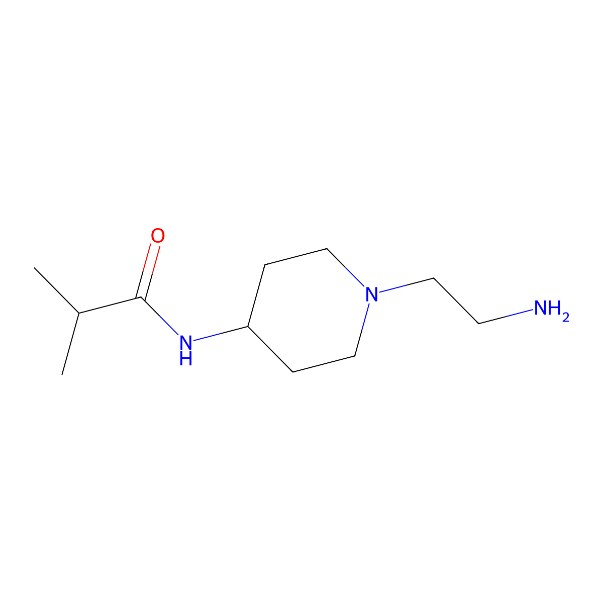 N-[1-(2-aminoethyl)piperidin-4-yl]-2-methylpropanamide molecular structure, CAS 1274569-04-8