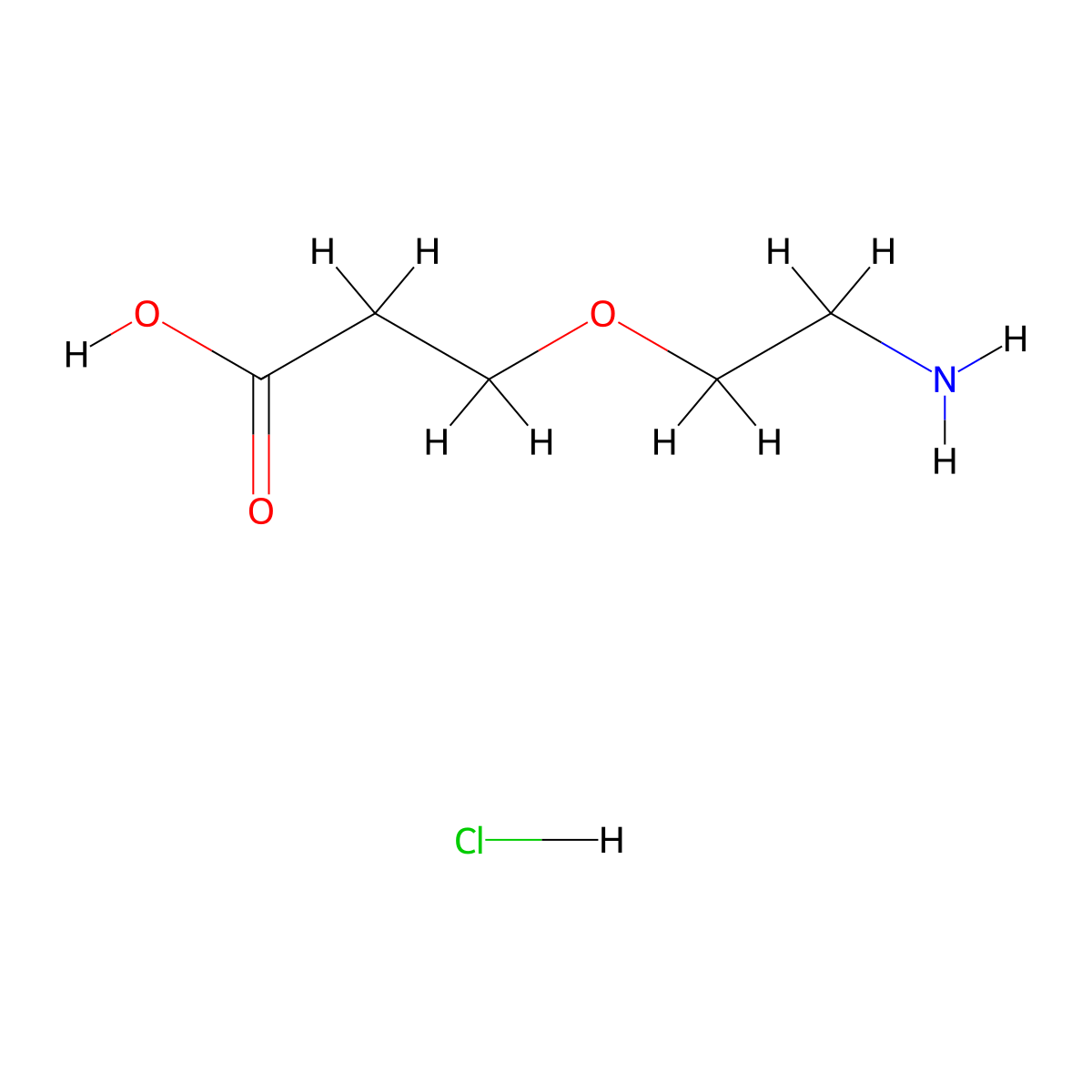 3-(2-Aminoethoxy)propanoic acid hydrochloride molecular structure, CAS 127457-77-6