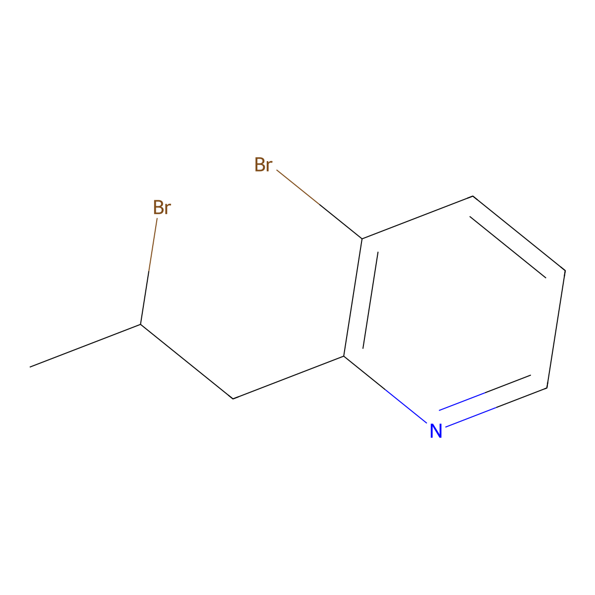 3-Bromo-2-(2-bromopropyl)pyridine molecular structure, CAS 1274636-38-2