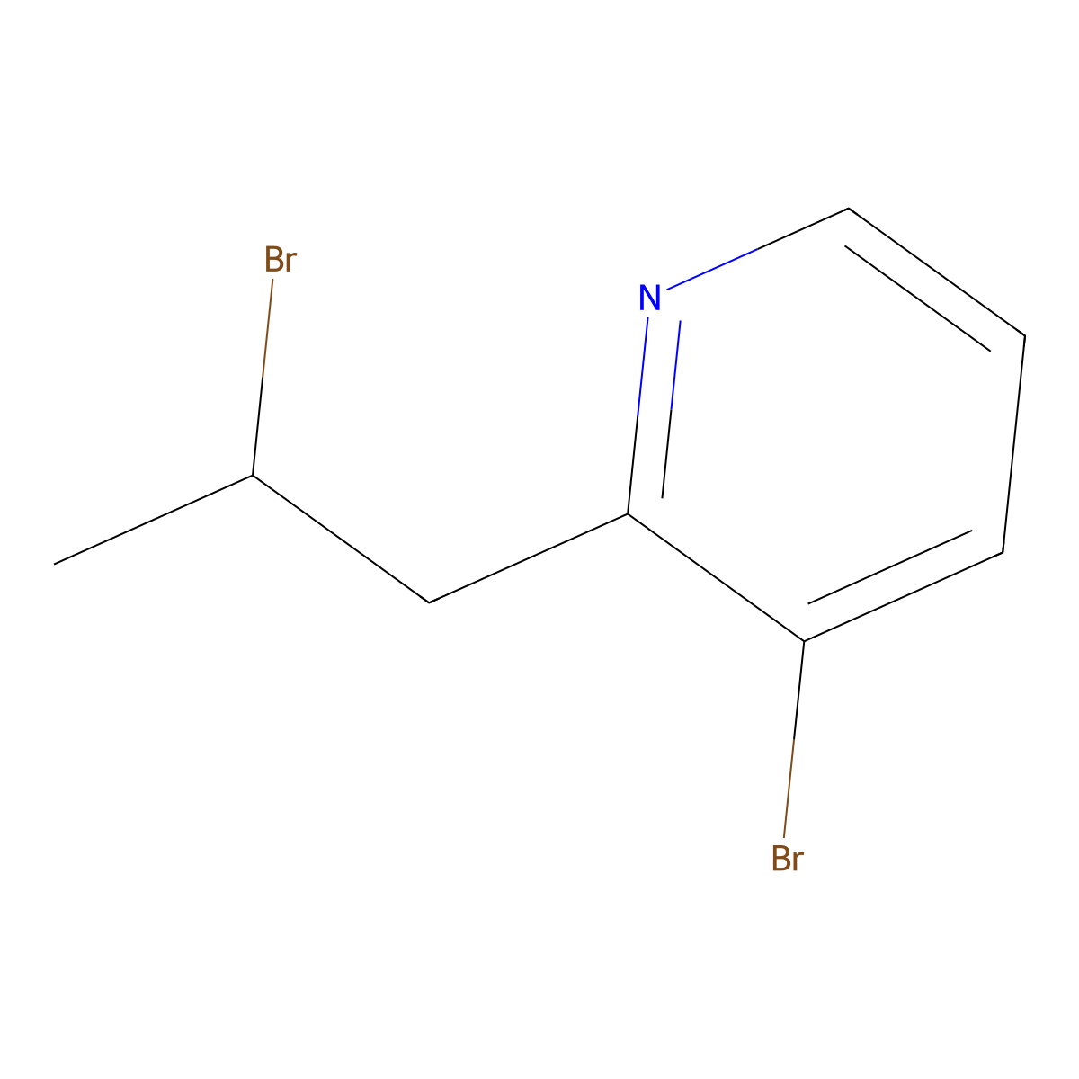 3-Bromo-2-(2-bromopropyl)pyridine molecular structure, CAS 1274636-38-2