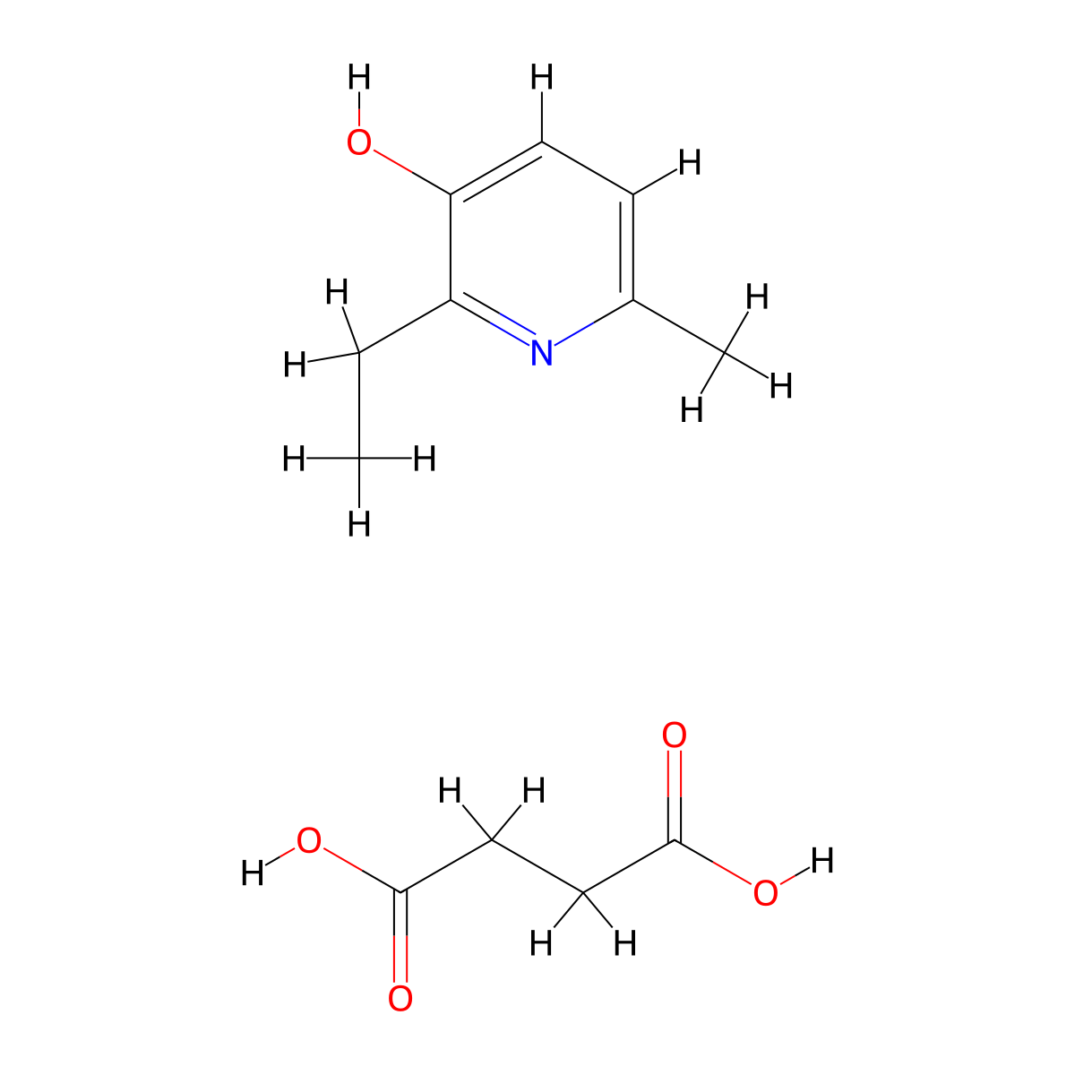 Mexidol molecular structure, CAS 127464-43-1