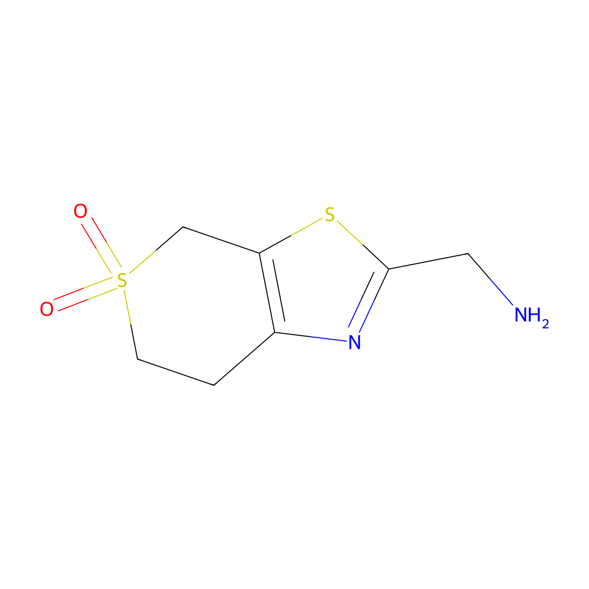 2-(Aminomethyl)-6,7-dihydro-4h-thiopyrano[4,3-d]thiazole 5,5-dioxide molecular structure, CAS 1274694-10-8