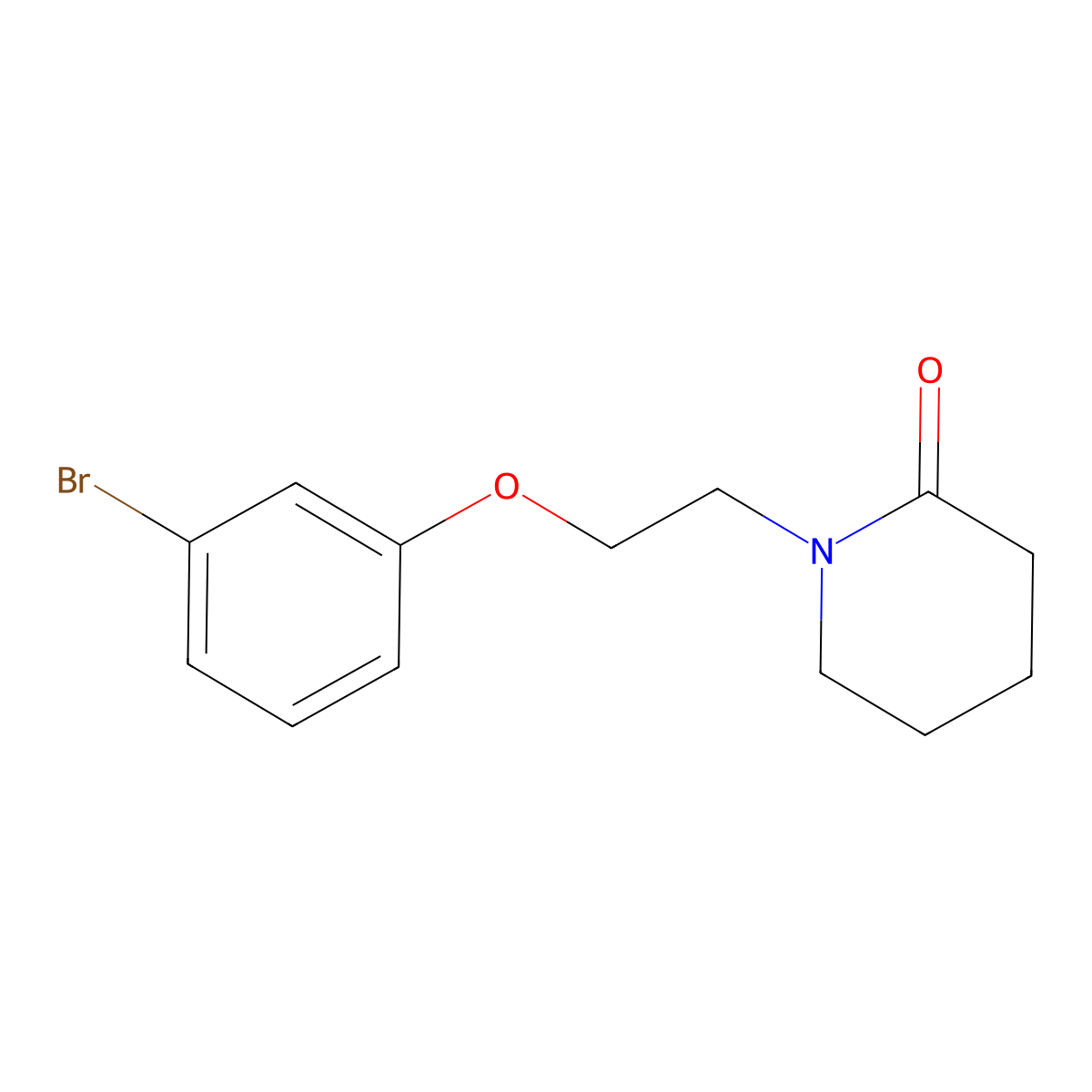 1-[2-(3-Bromophenoxy)ethyl]piperidin-2-one molecular structure, CAS 1274696-47-7
