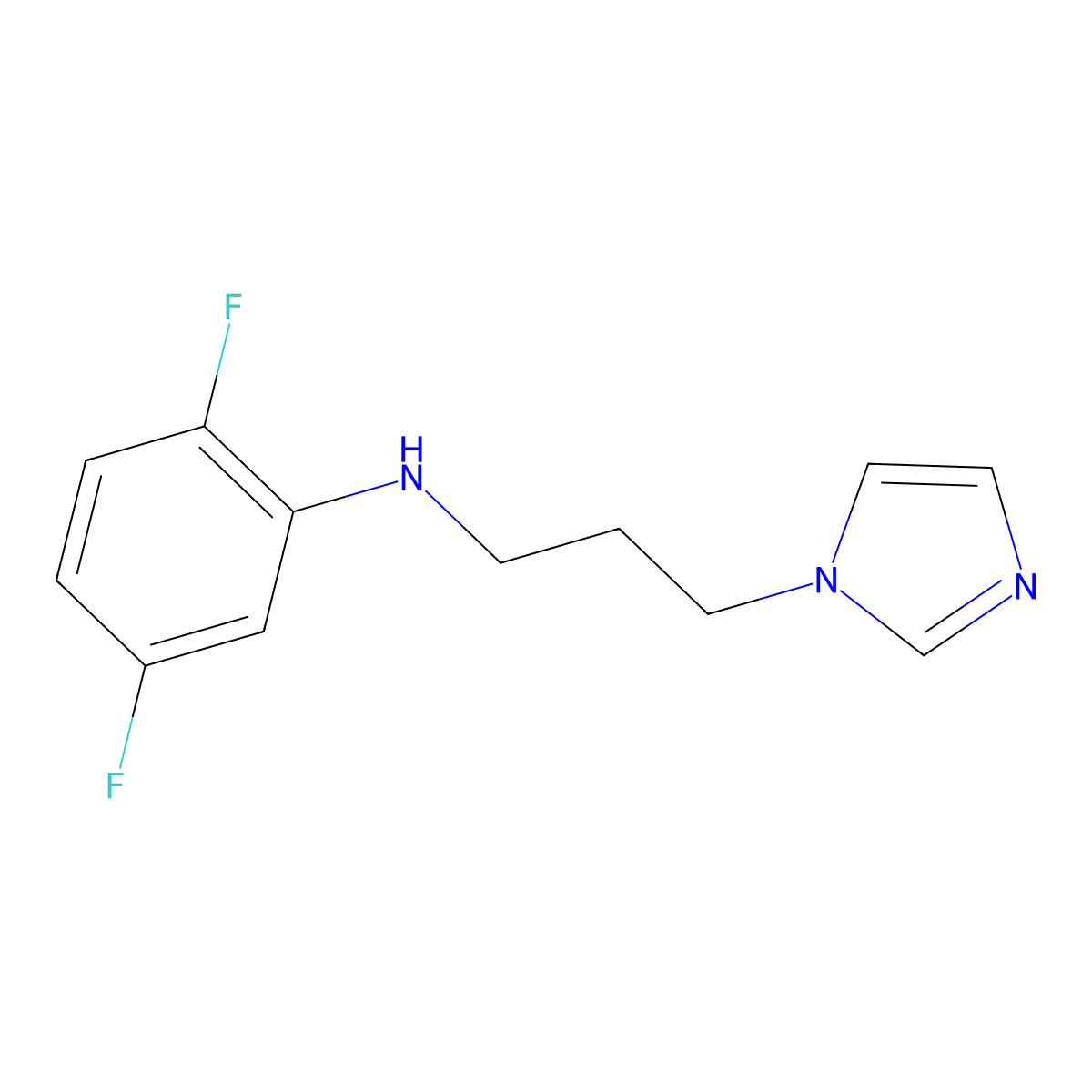 2,5-Difluoro-N-[3-(1H-imidazol-1-yl)propyl]aniline molecular structure, CAS 1274715-20-6