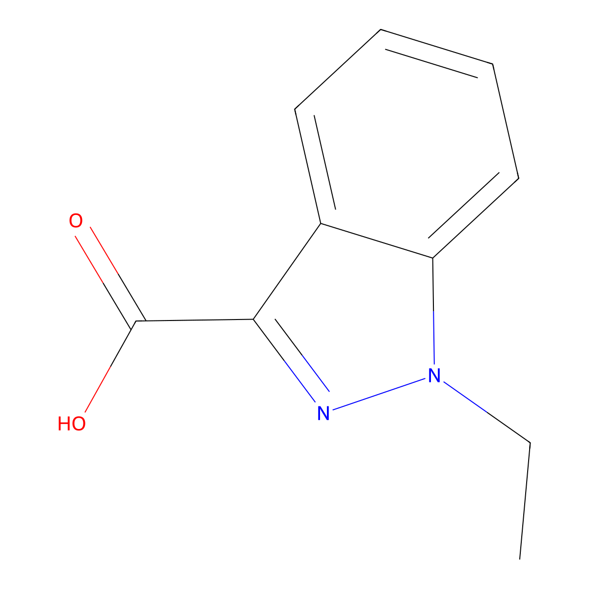 1-ethyl-1H-indazole-3-carboxylic acid molecular structure, CAS 127472-41-7